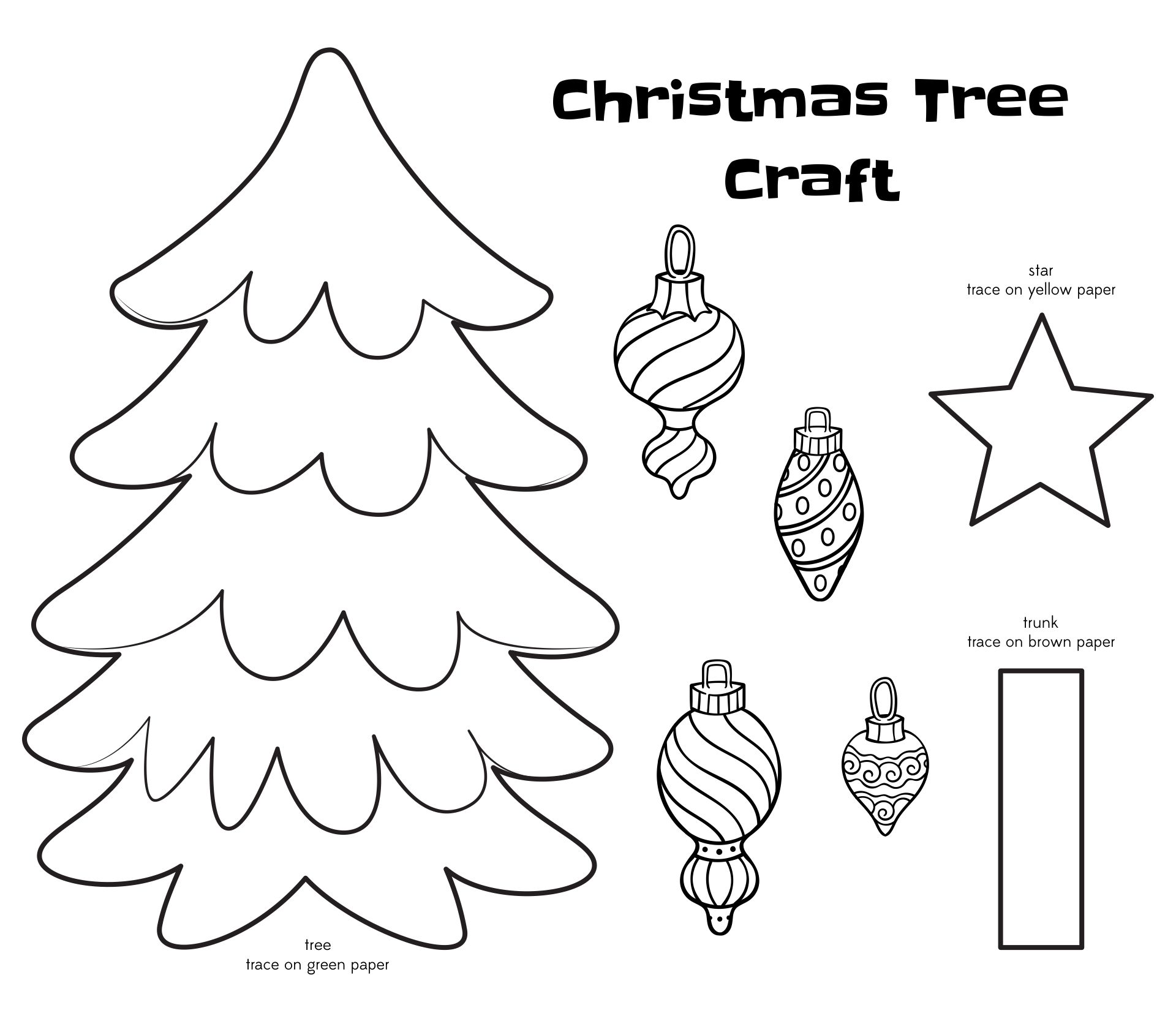 Printable Christmas Crafts for Kindergarten