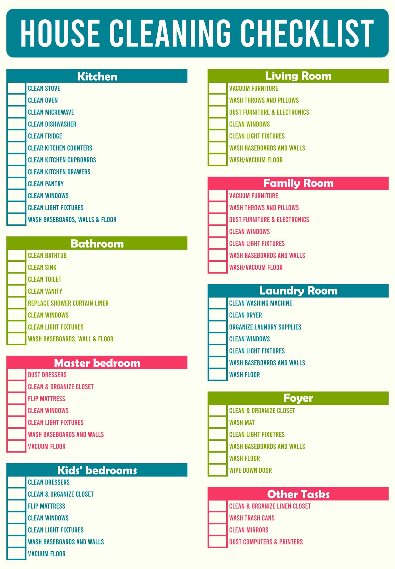 40-printable-house-cleaning-checklist-templates-templatelab