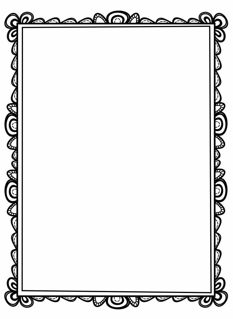 Printable Picture Frame Coloring Pages