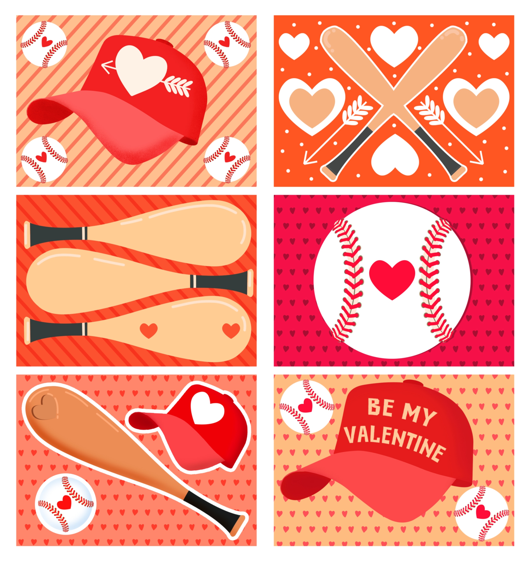 Printable Valentine Cards Baseball