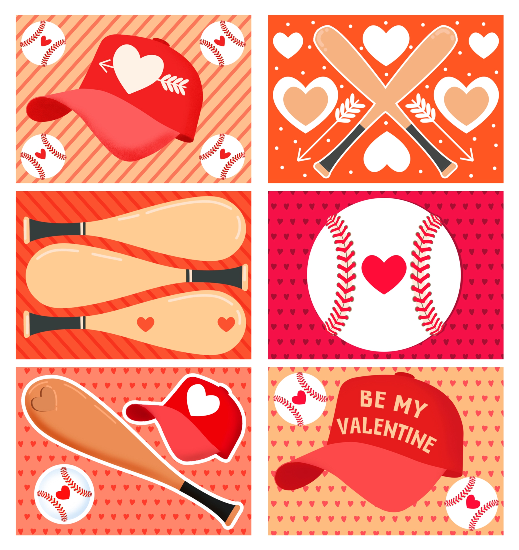 Baseball Valentine s Day Cards 10 Free PDF Printables Printablee