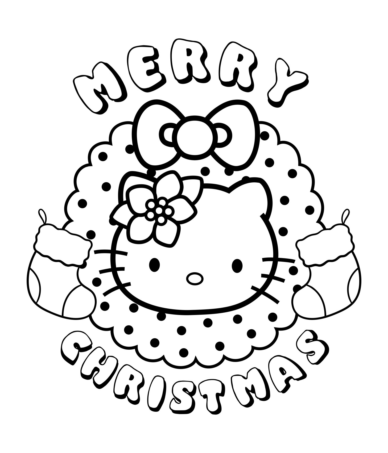 Featured image of post Hello Kitty Christmas Coloring Pages For Kids A large version of the printable hello kitty coloring sheets will open in a new window