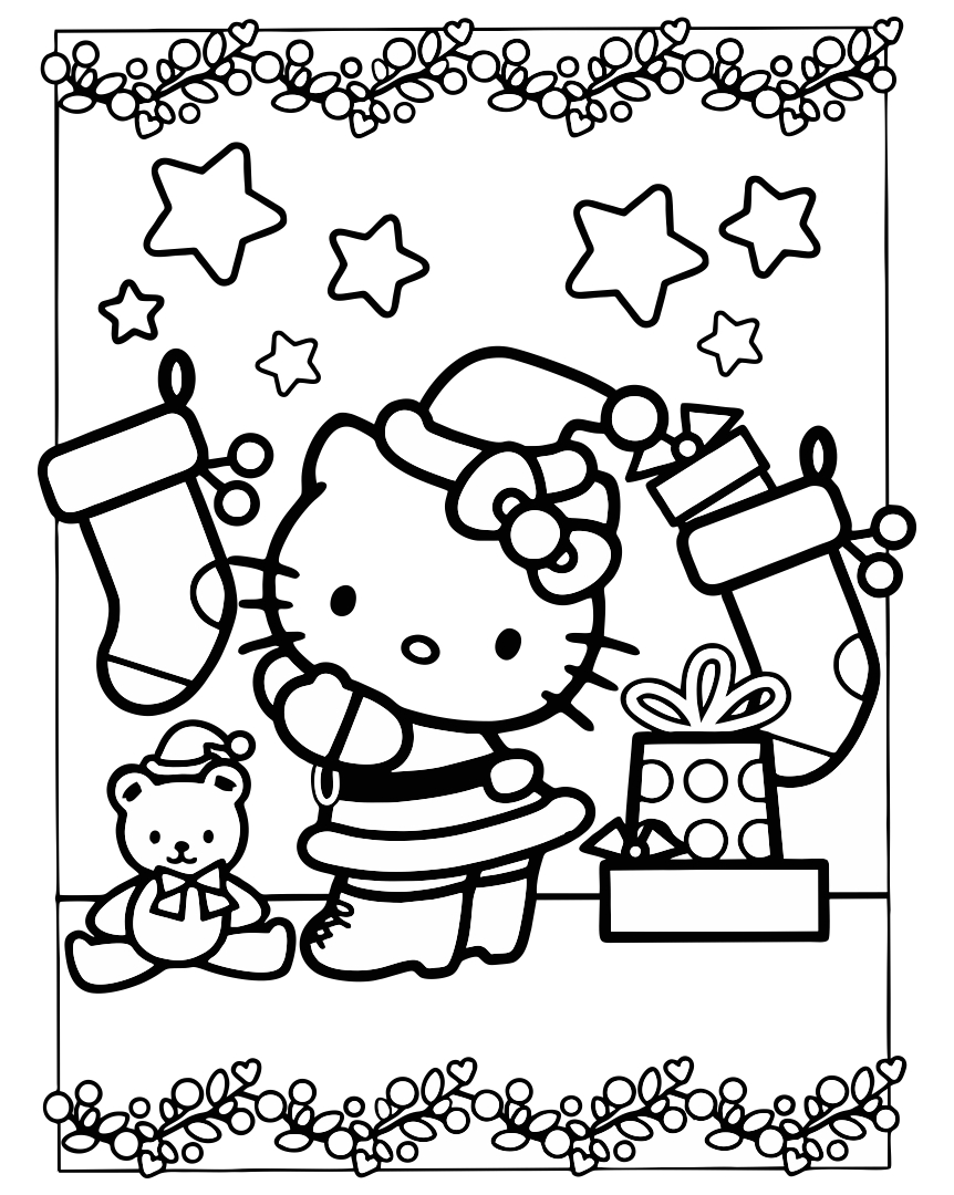 Download 5 Best Hello Kitty Christmas Coloring Pages Printables ...