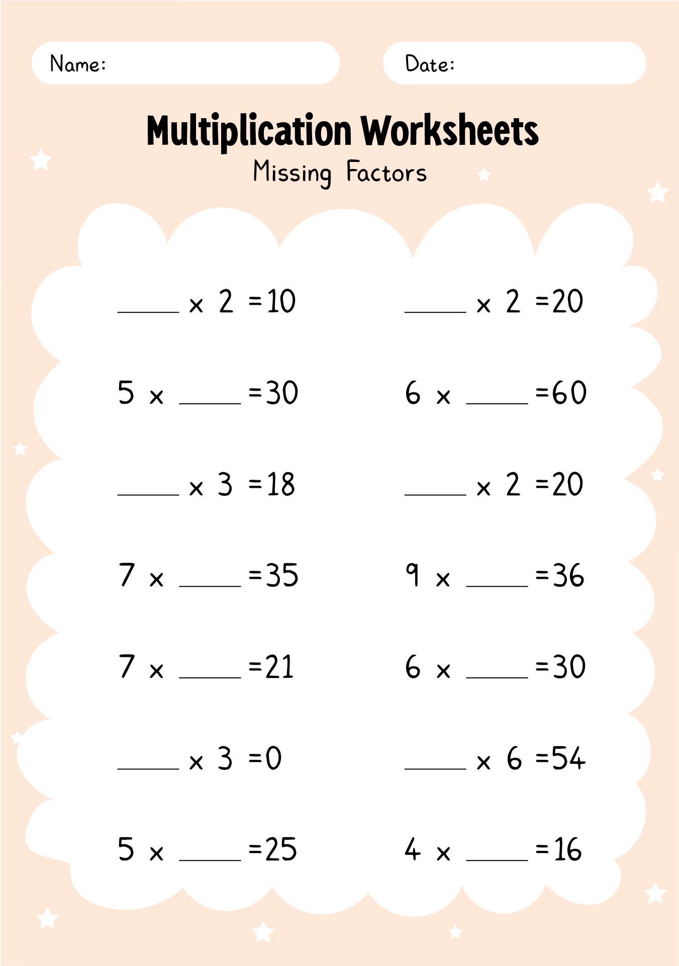 Math Multiplication Worksheets 3rd Grade 3