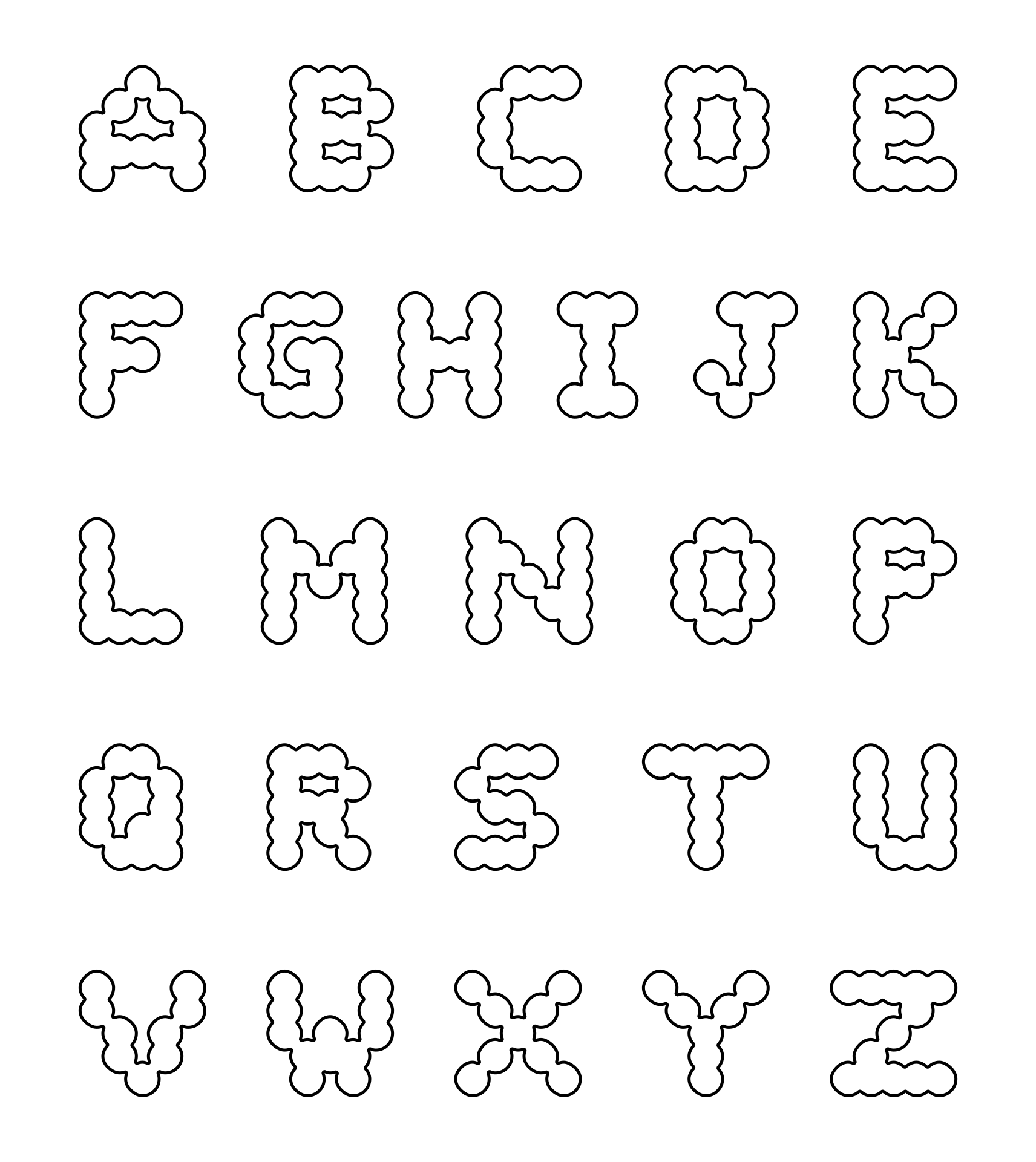 Printable Bubble Letters