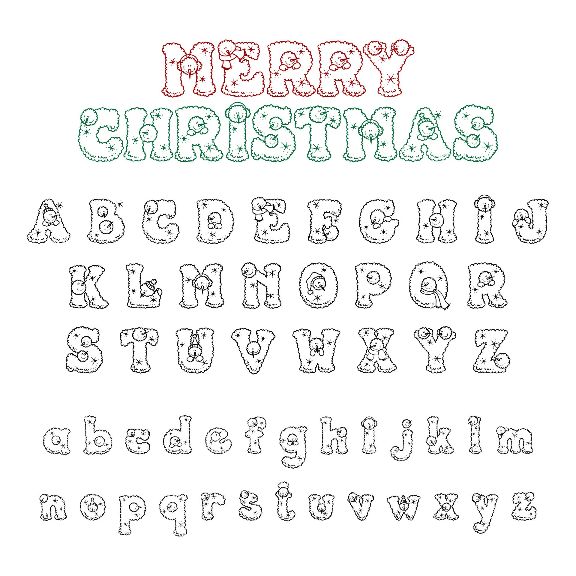Printable Christmas Bubble Letters printable-christmas-bubble-letters