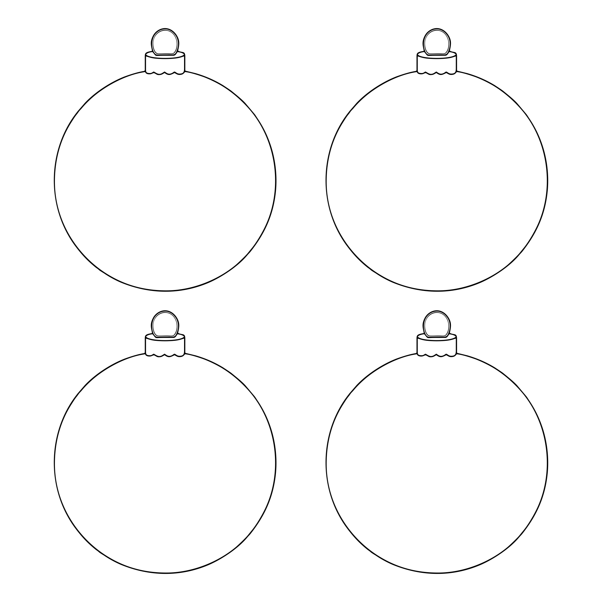 10 Best Free Printable Christmas Ornament Shapes - printablee.com