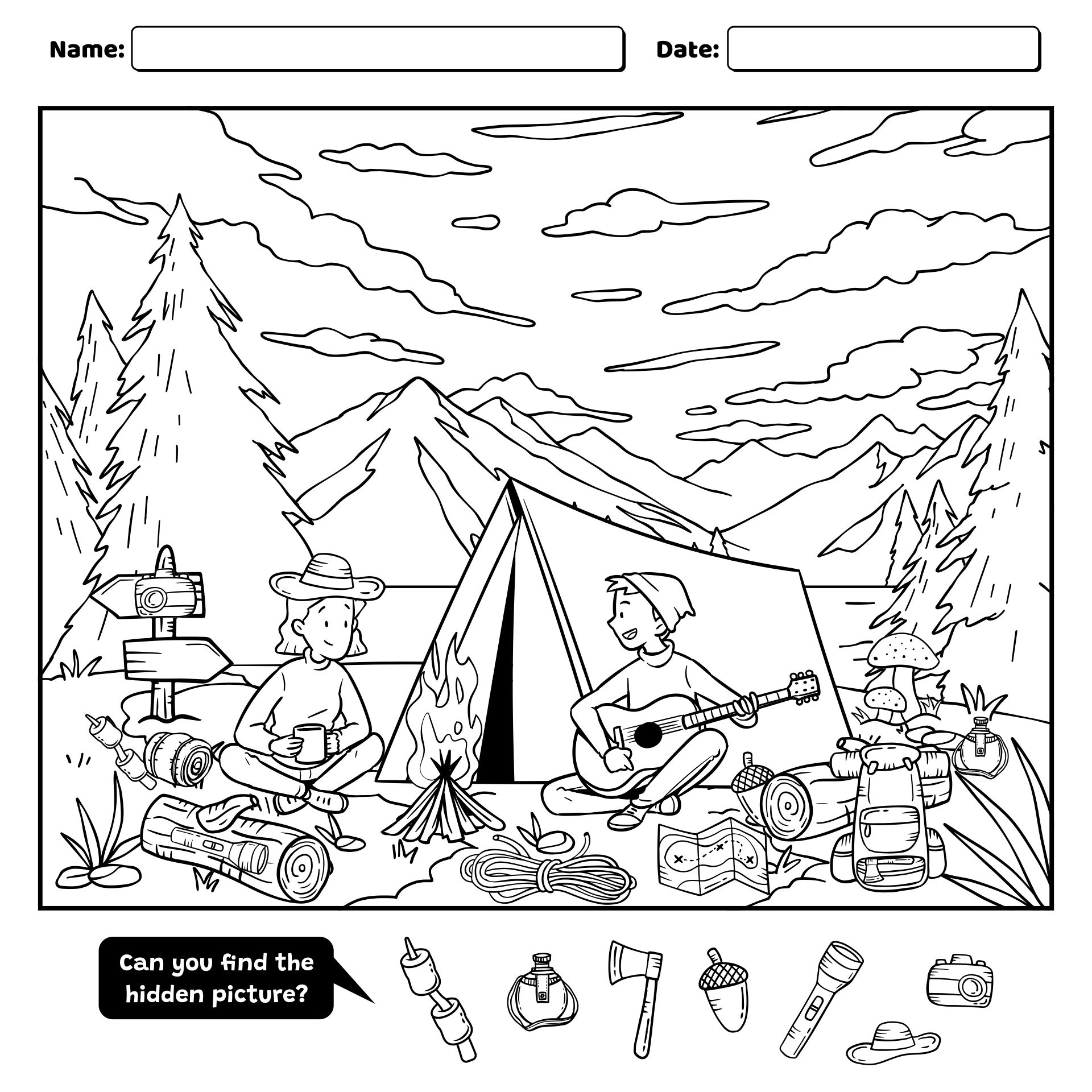 Printable Hidden Object Puzzles