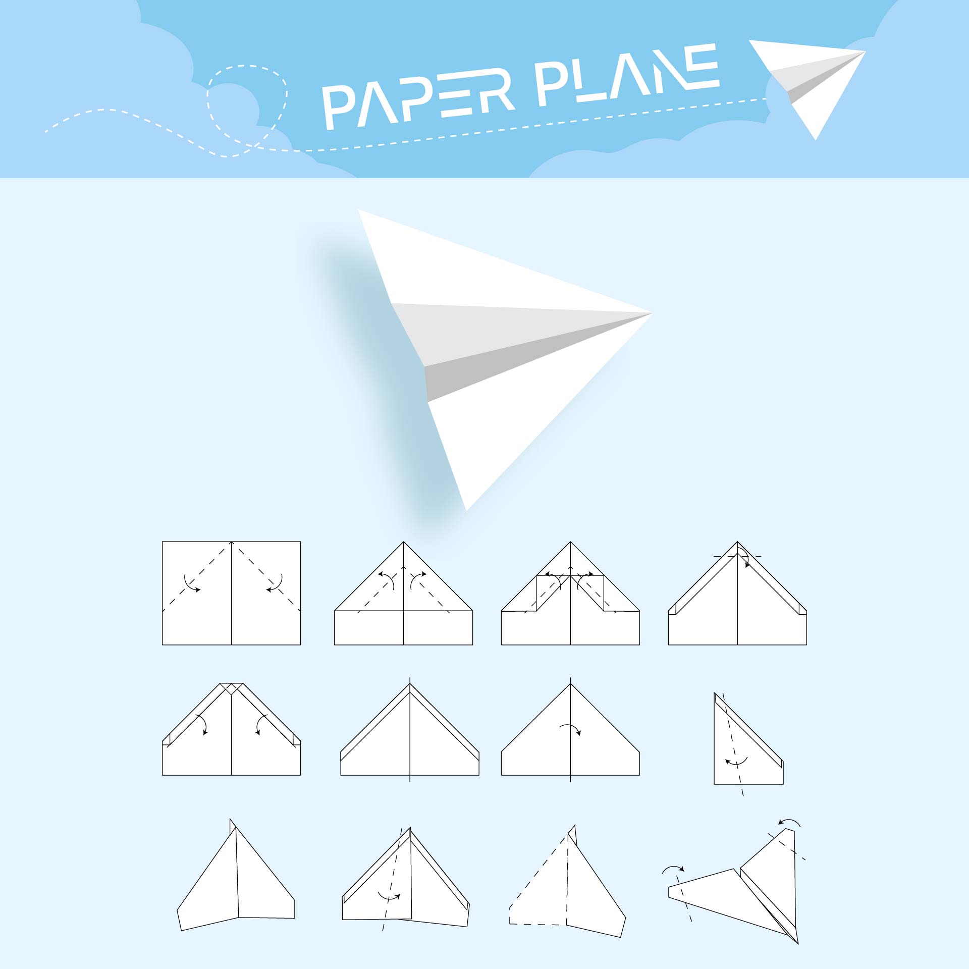 Paper Airplane Templates Printable for Kids