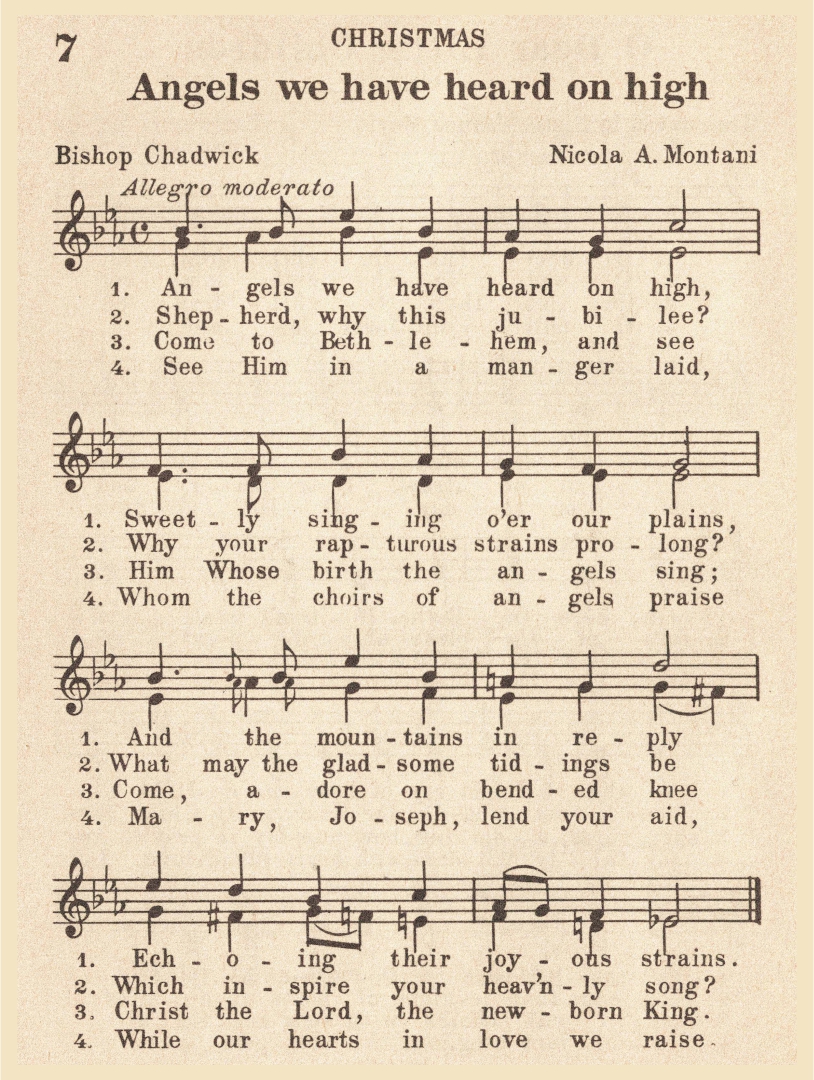 Printable Vintage Christmas Sheet Music