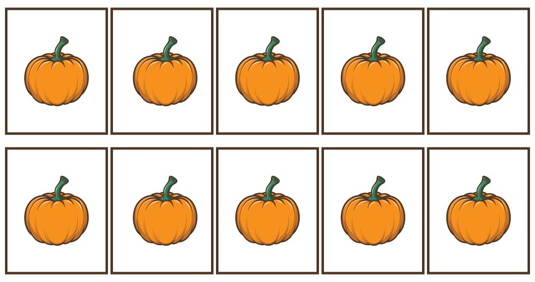 Pumpkin Ten Frames Printables