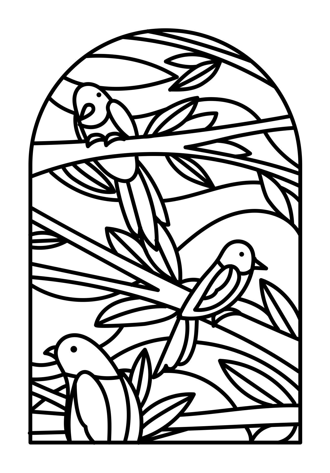 Stained Glass Bird Patterns Free