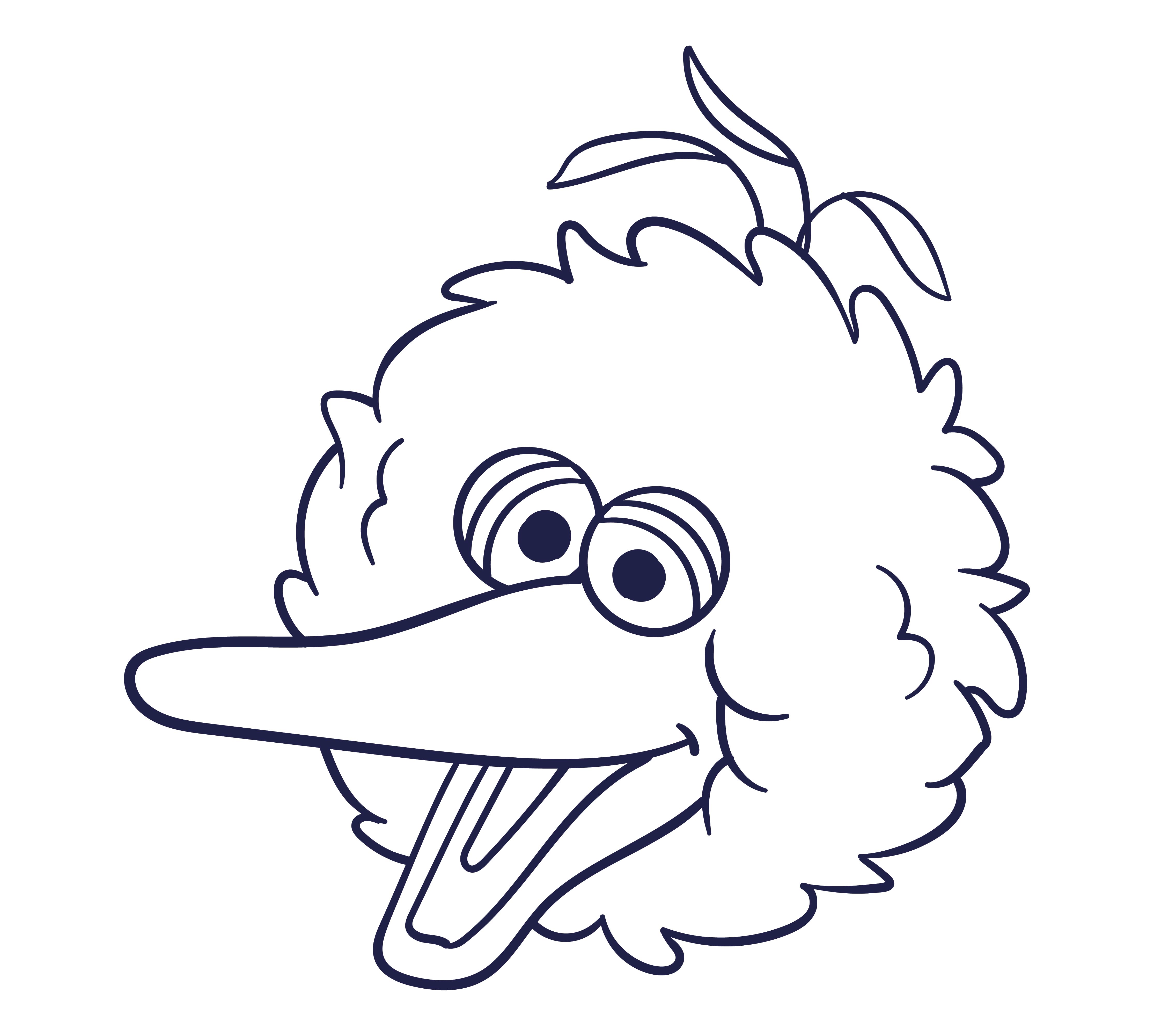 Download 8 Best Images of Big Bird Face Printable - Sesame Street ...