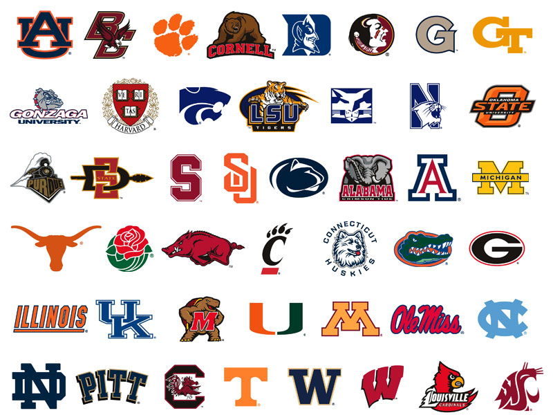 College Logos and Names