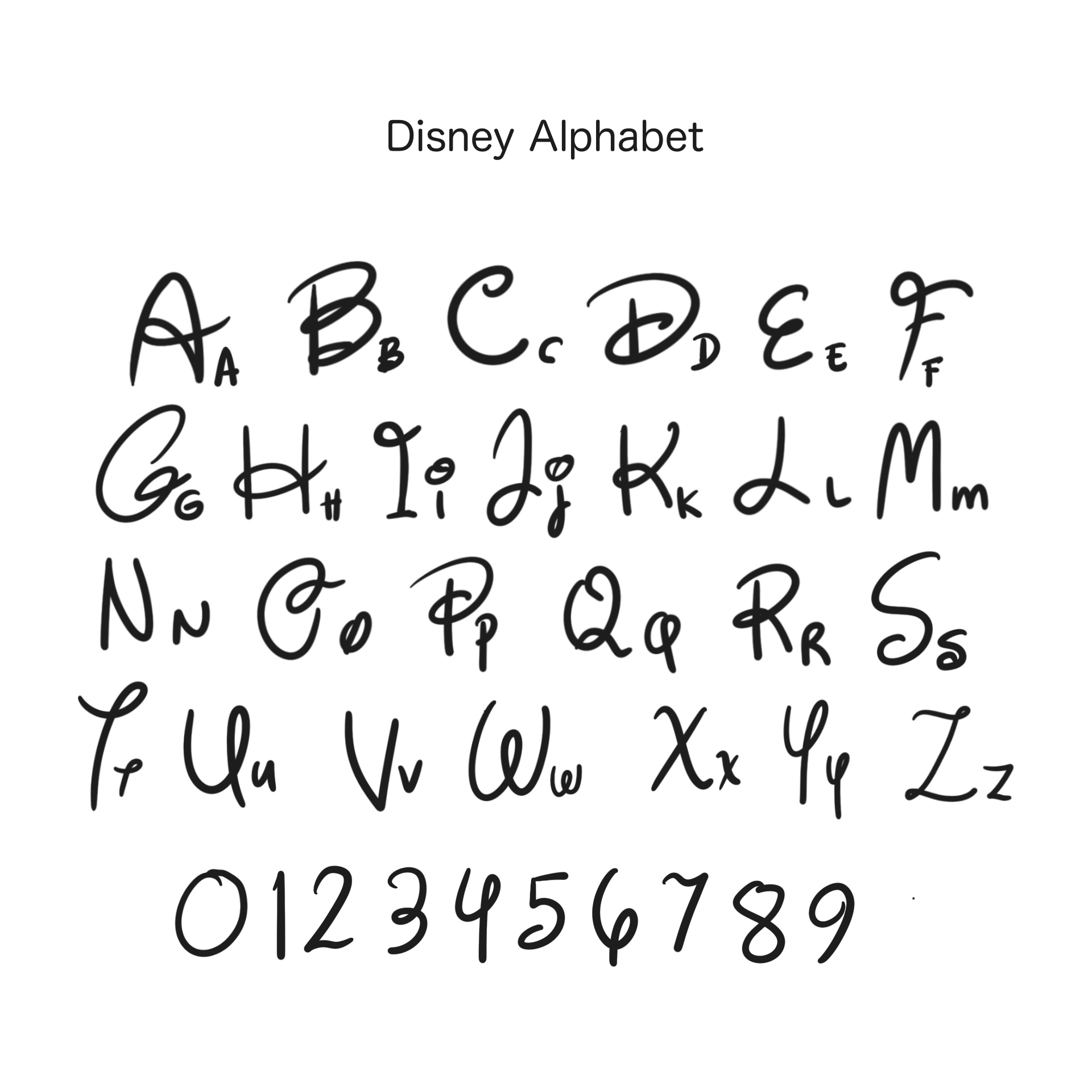 Disney Font Alphabet Letter Printables