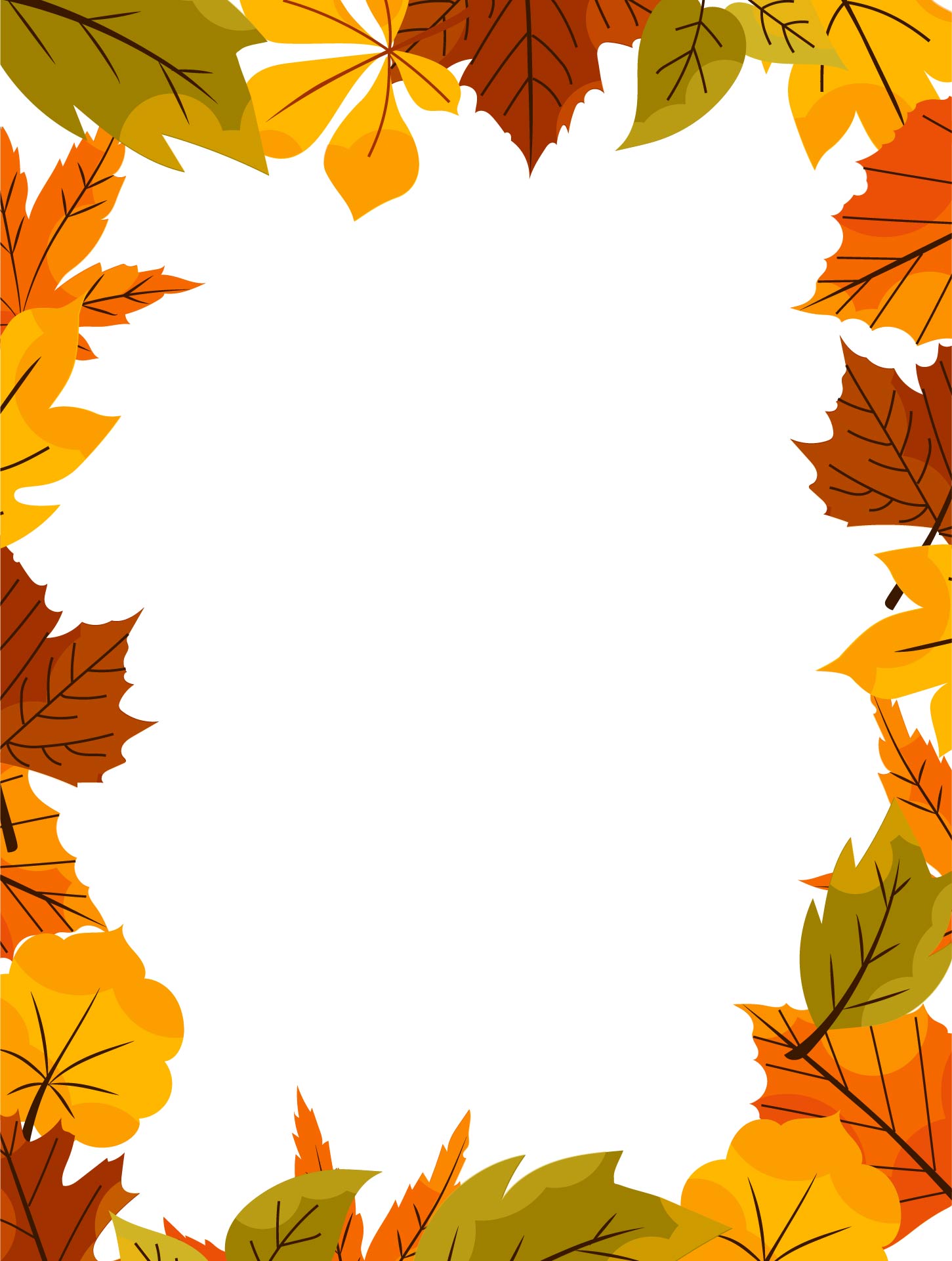 Fall Leaves Border Clip Art