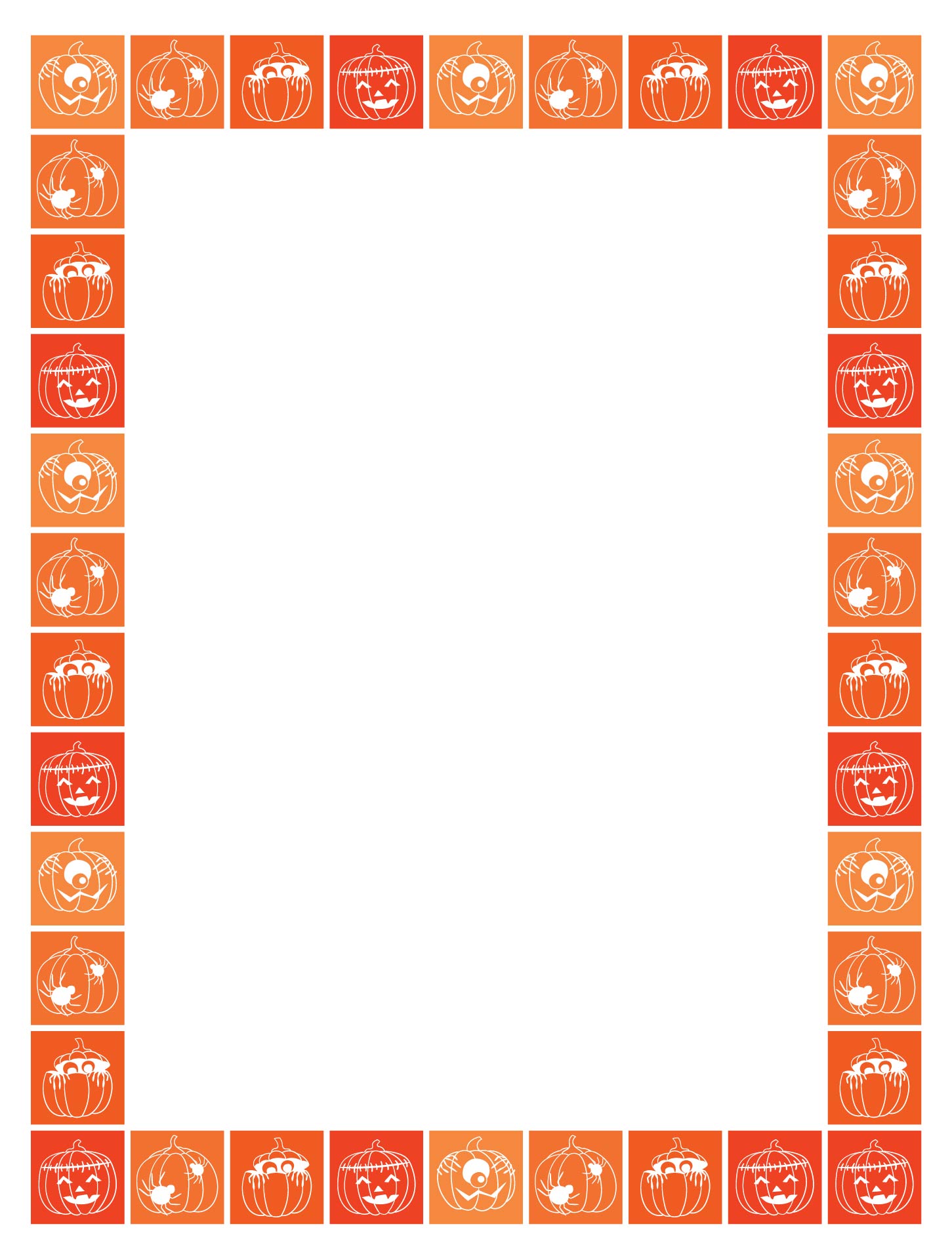 Pumpkin Border  Downloadable Printable Paper