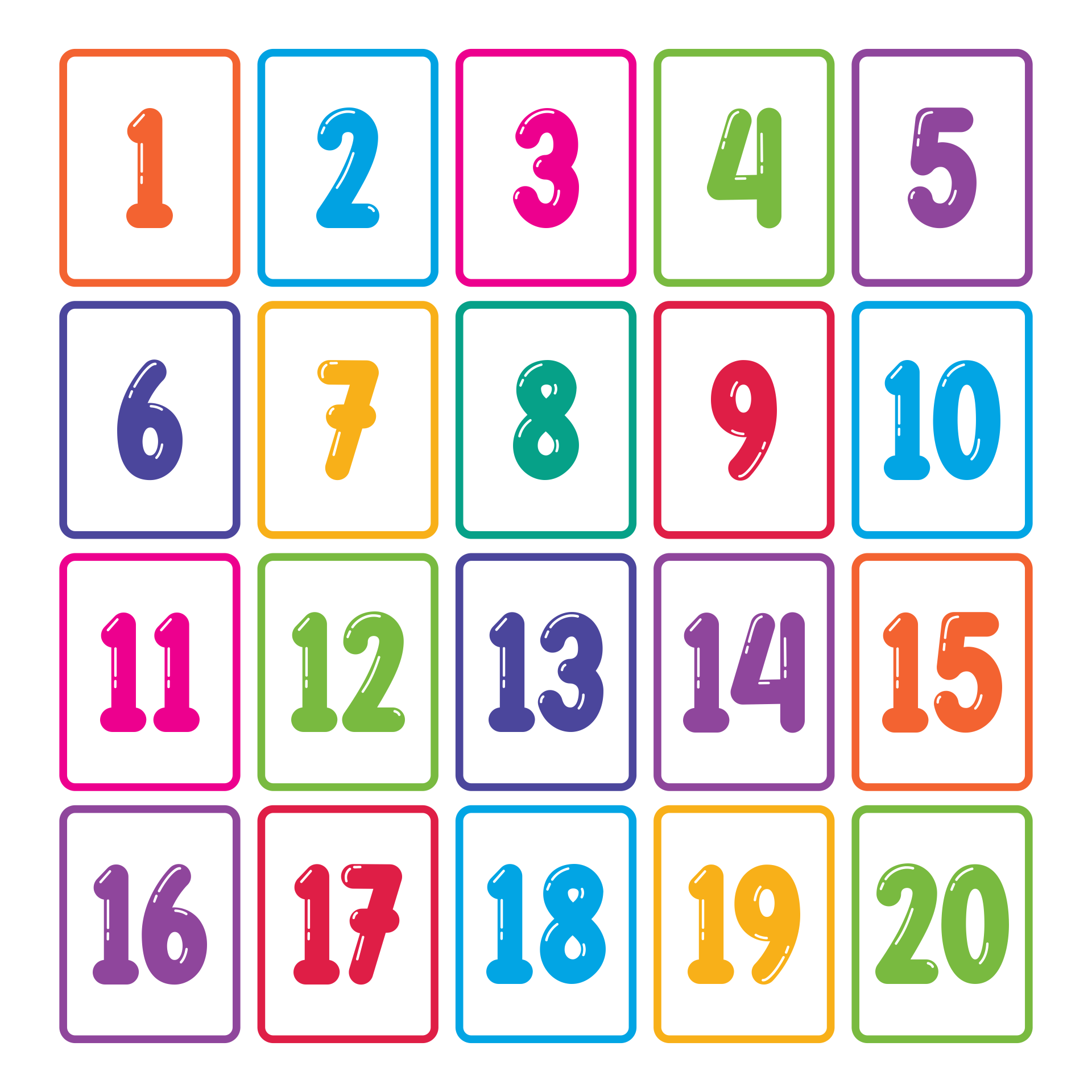 10 Best Printable Number Cards 