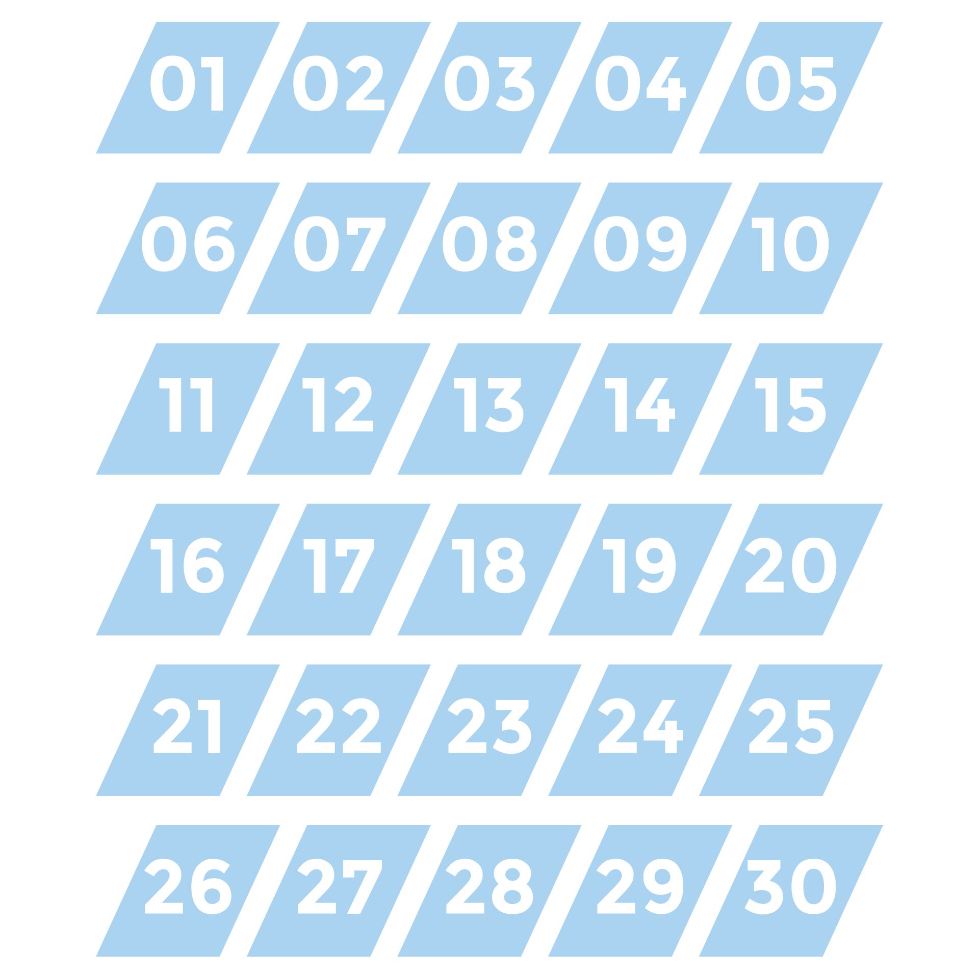 Printable Numbers 1- 30