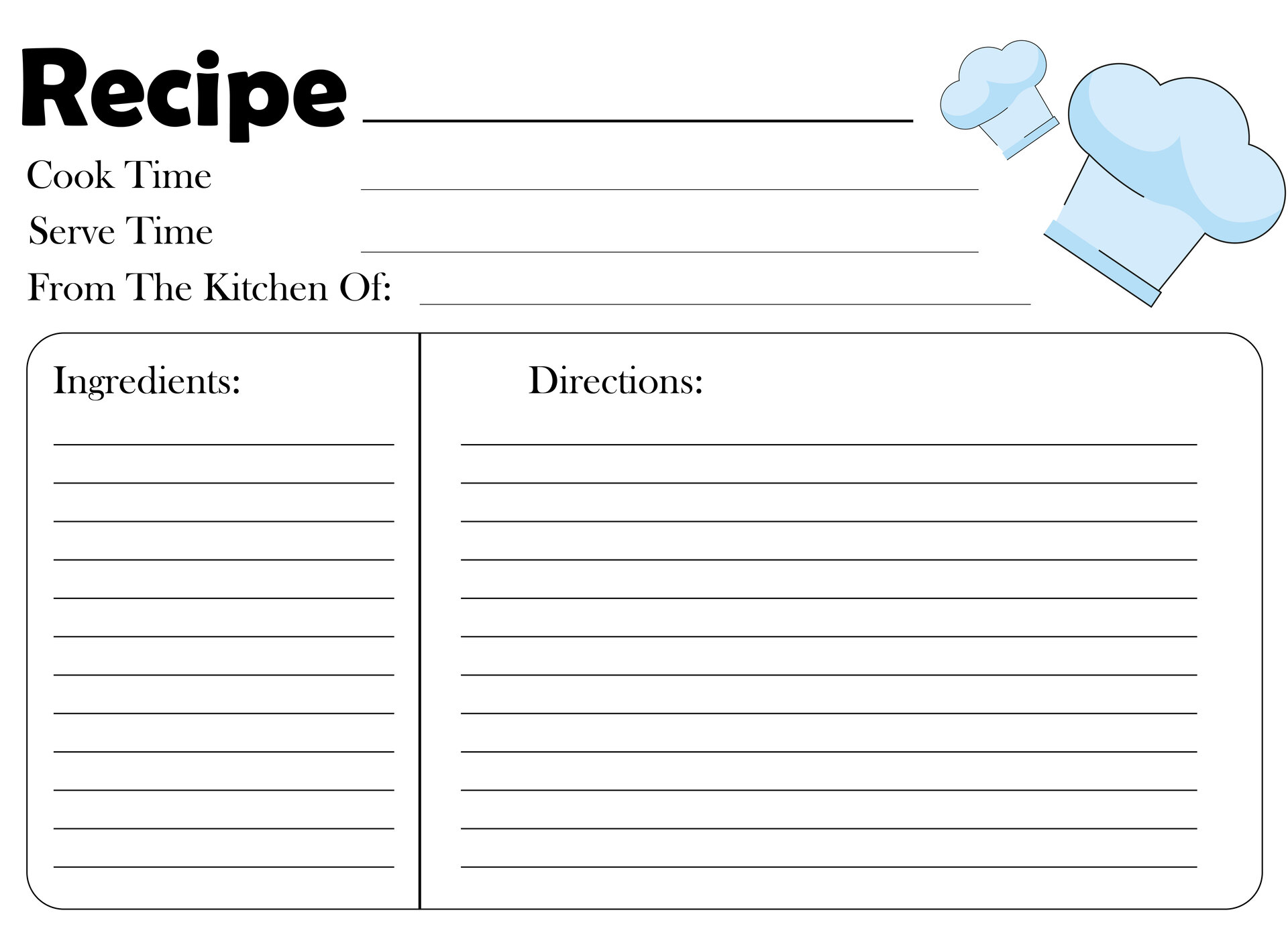 10 Best Blank Printable Recipe Cards PDF for Free at Printablee