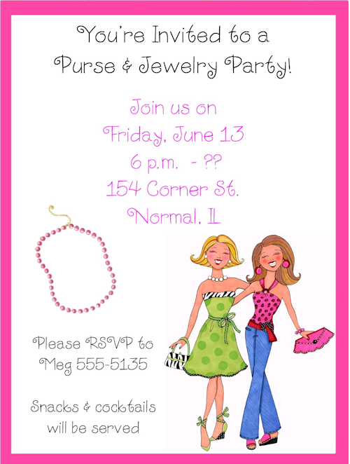Jewelry Party Invitations