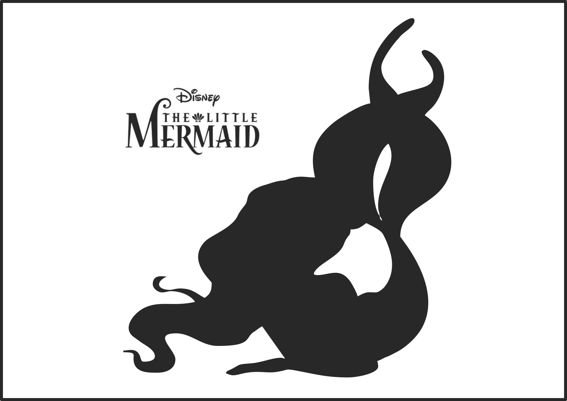 Printable Ariel Pumpkin Stencil