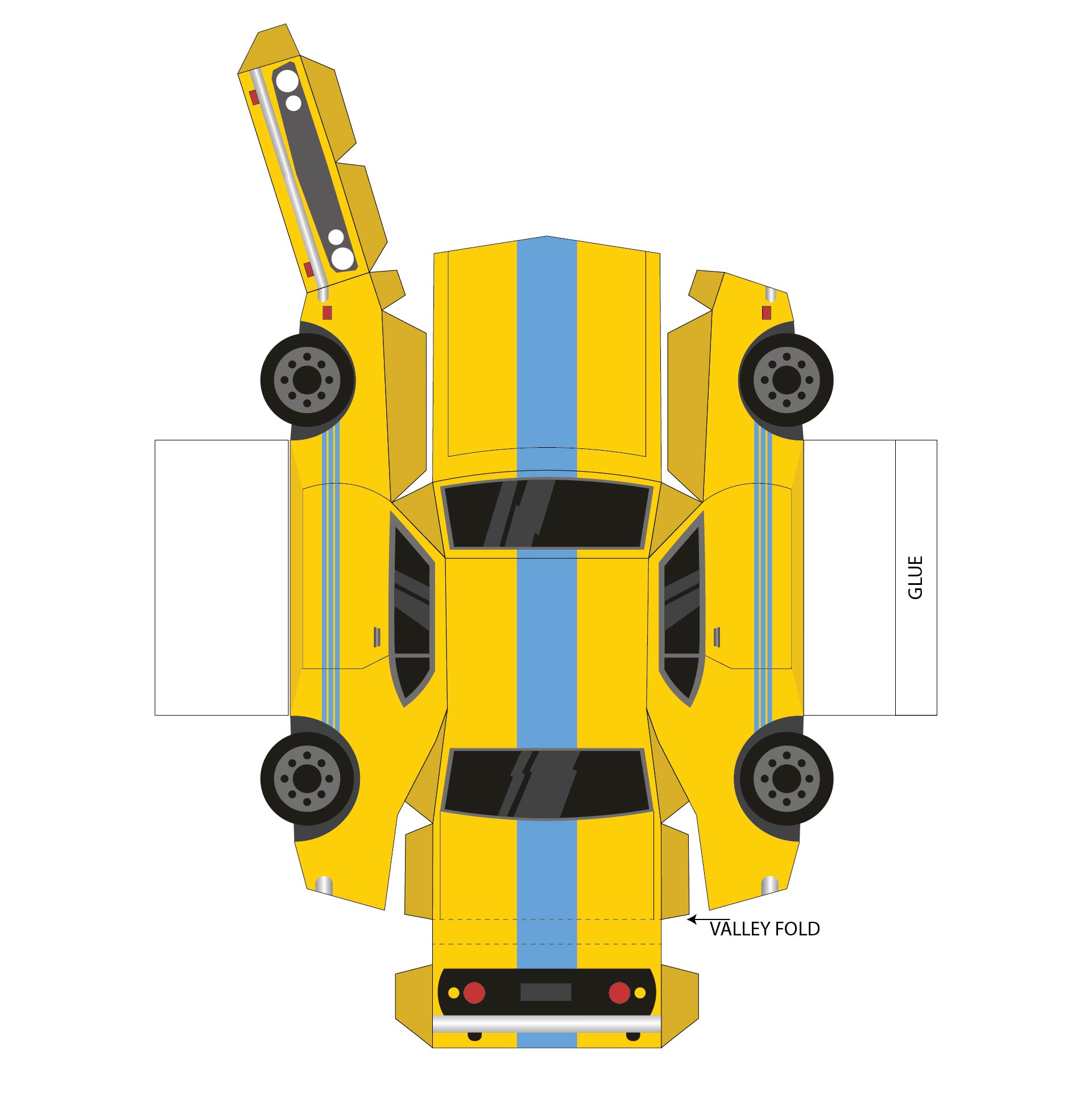 Printable Paper Cars Cutouts