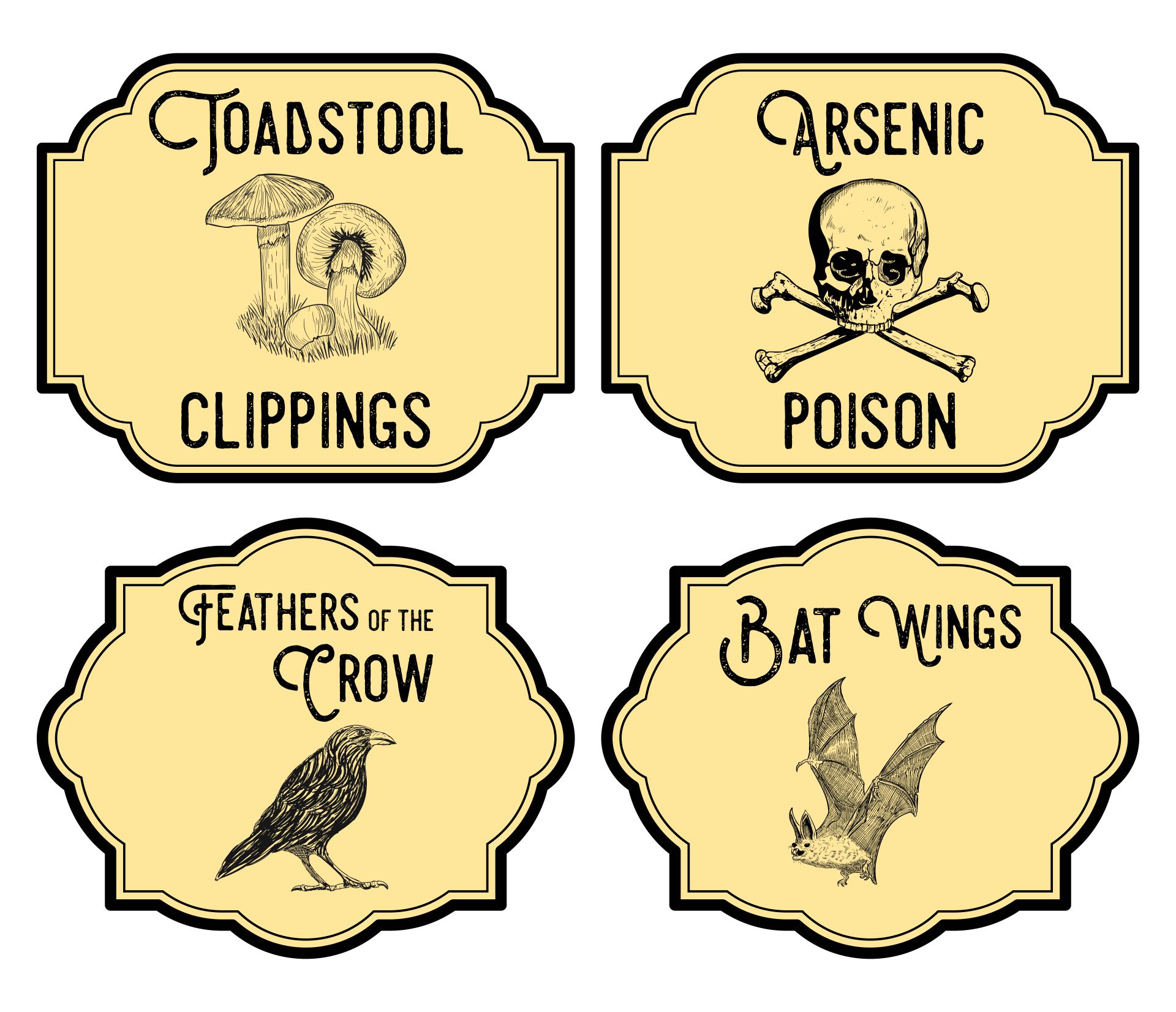 Poison Labels Printable