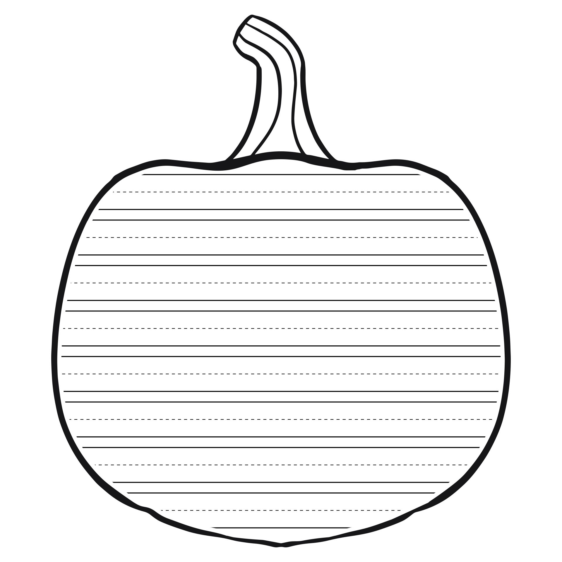 Pumpkin Writing Paper Printable