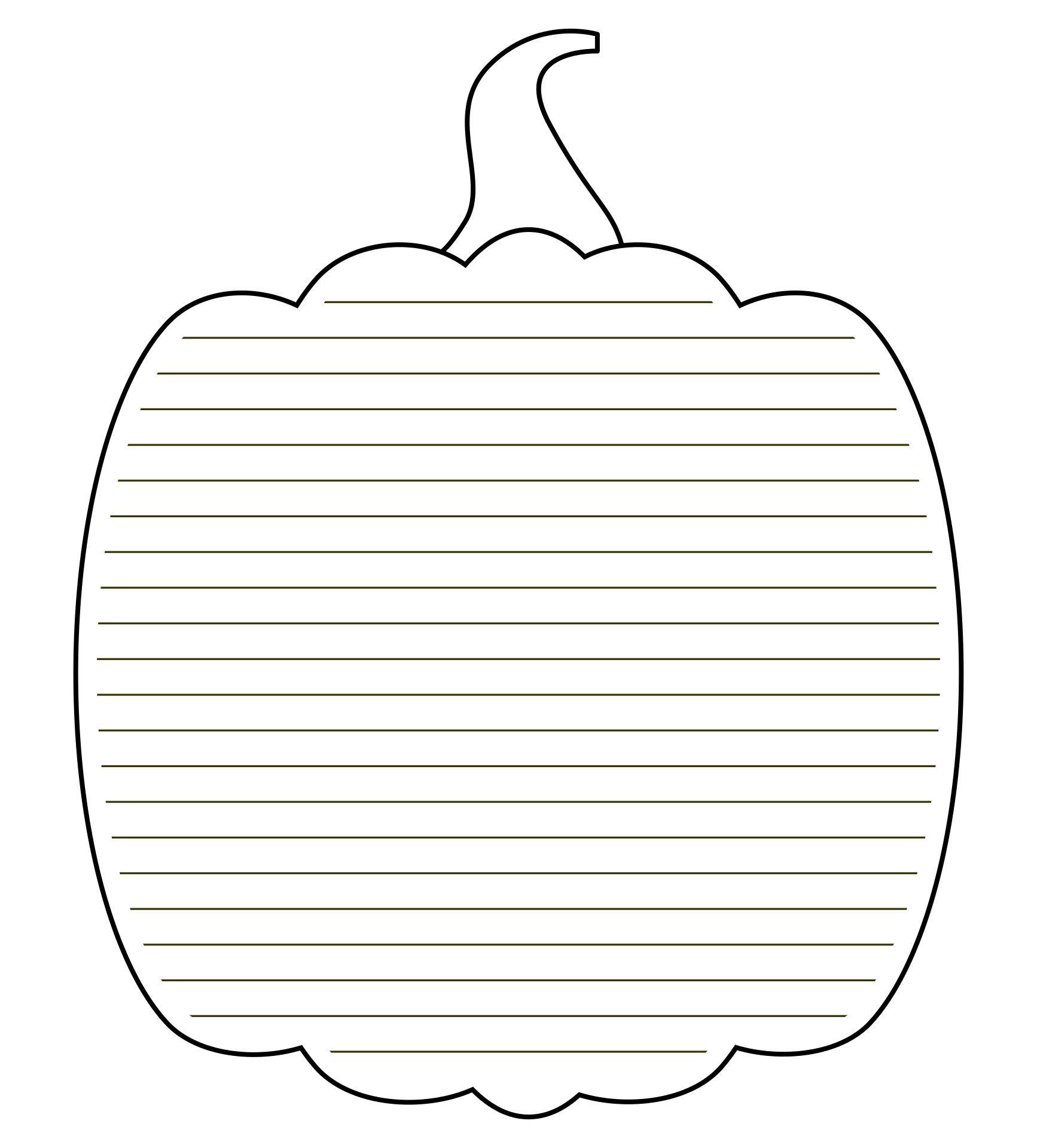 Pumpkin Writing Paper with Lines