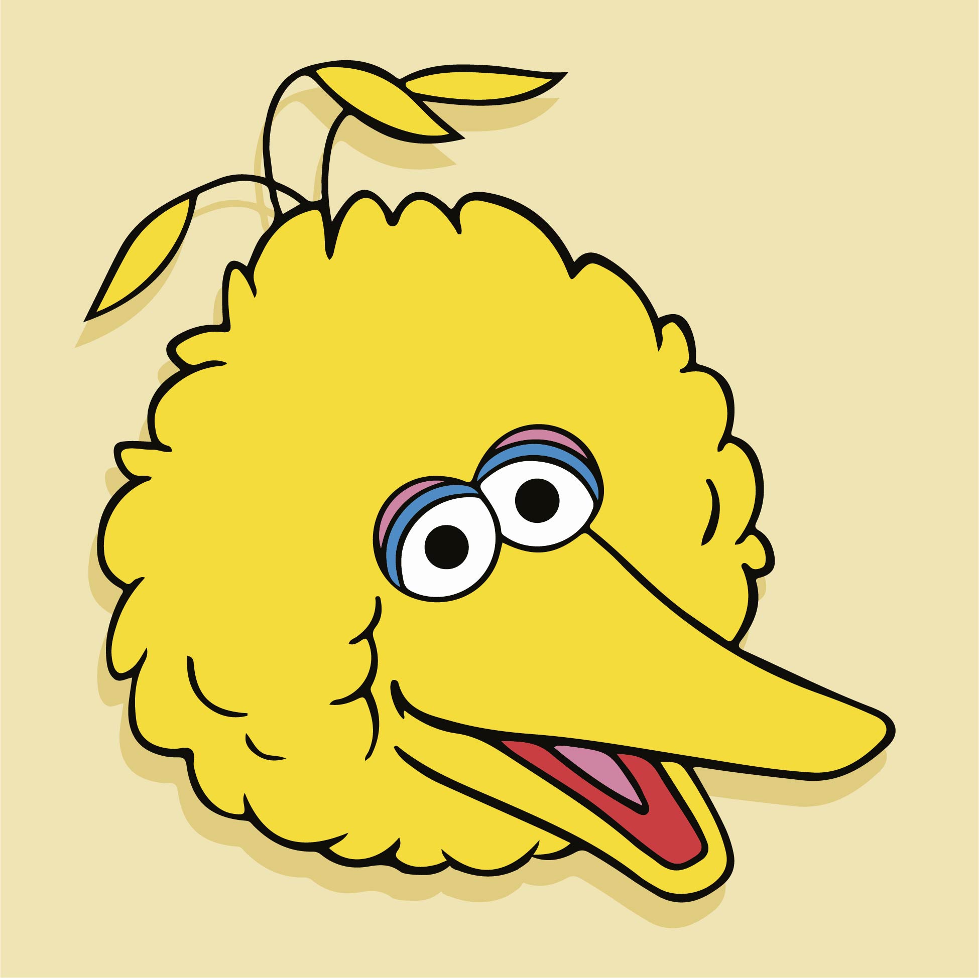 Big Bird Cartoon Face