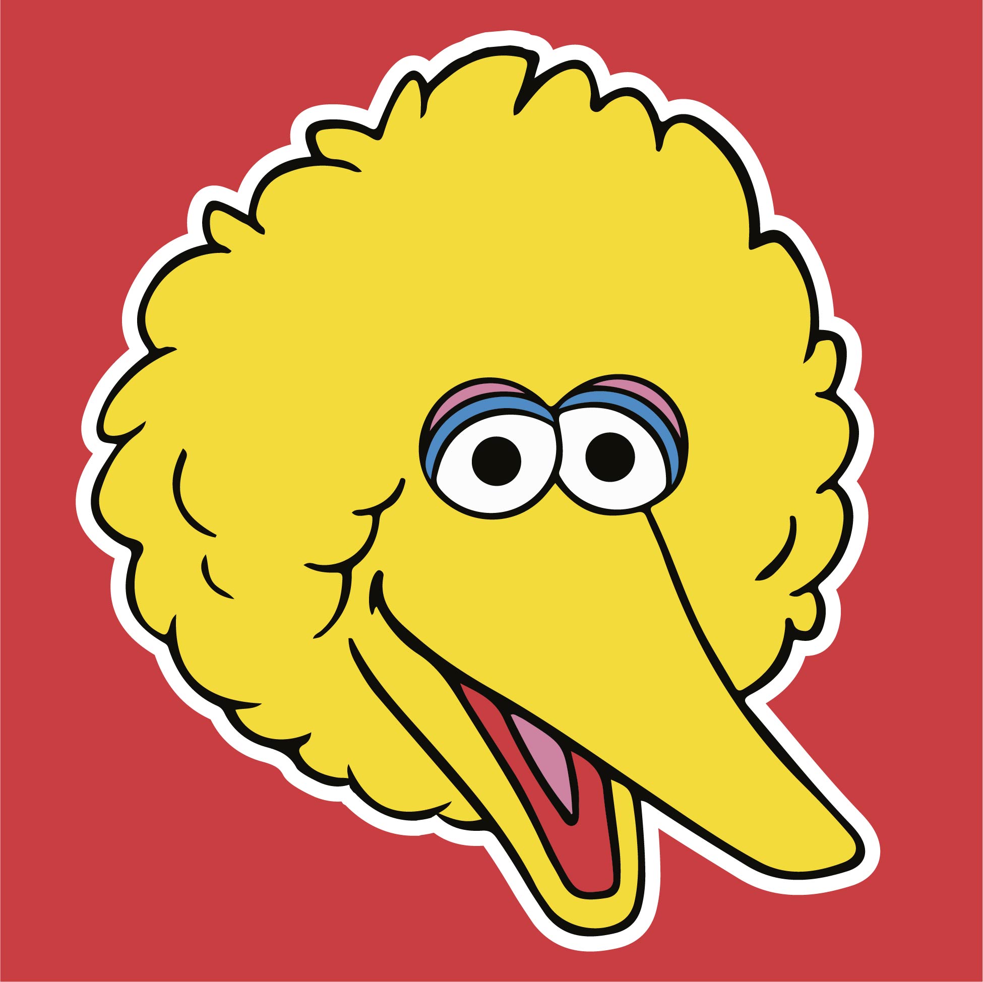 The Big Bird Face Sticker