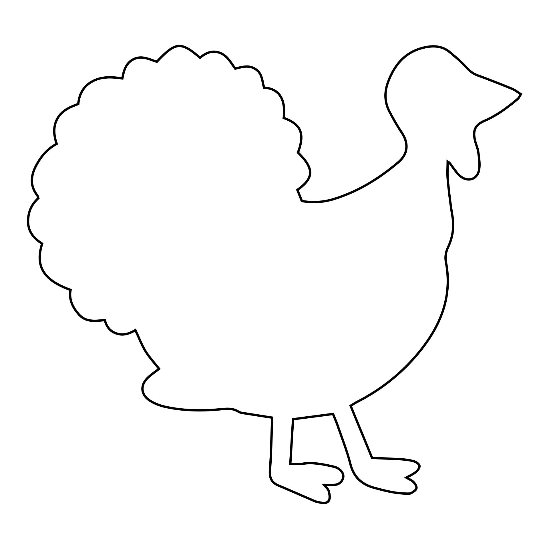 Template For A Turkey Body