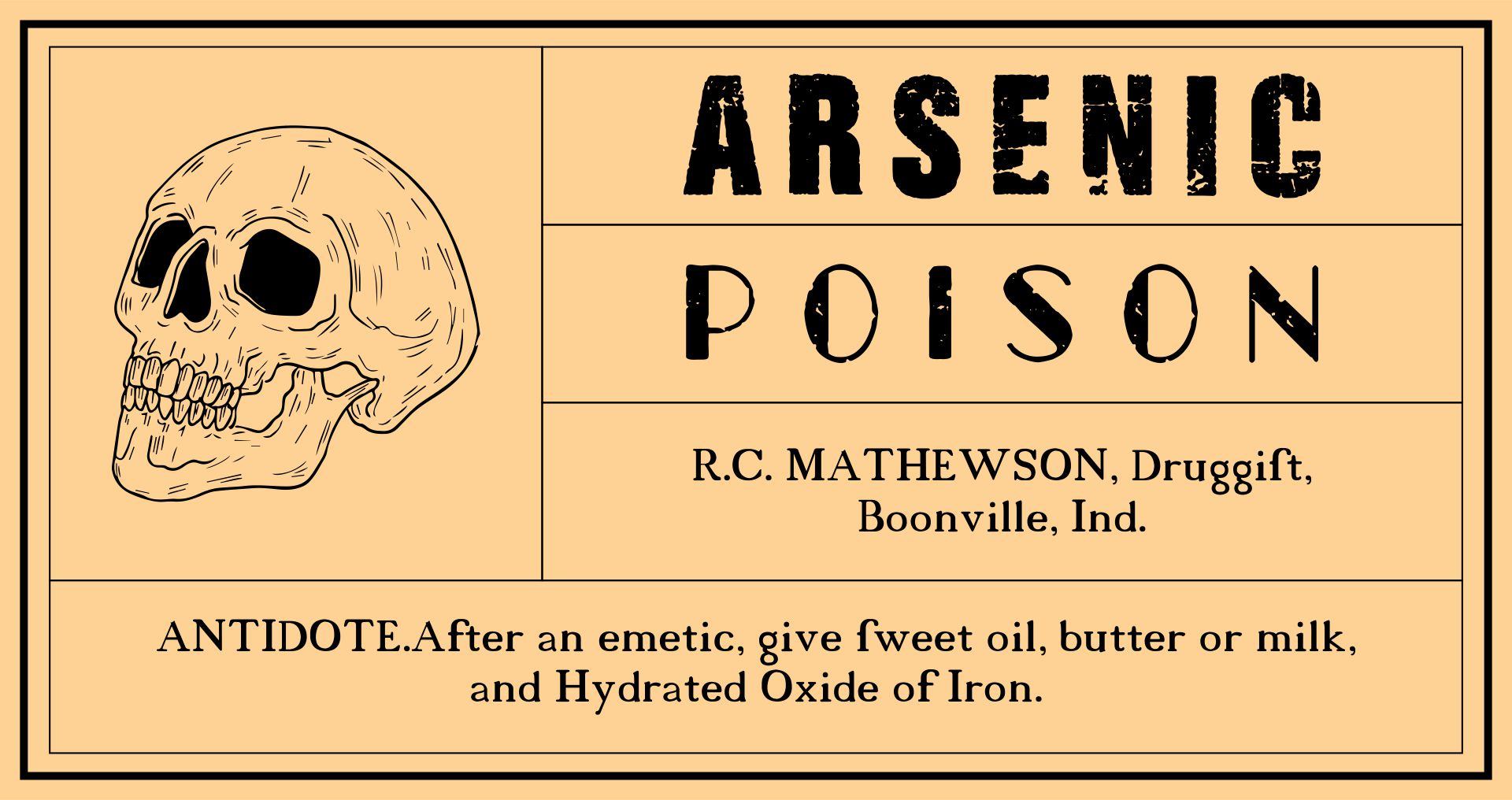 Vintage Poison Label Clip Art