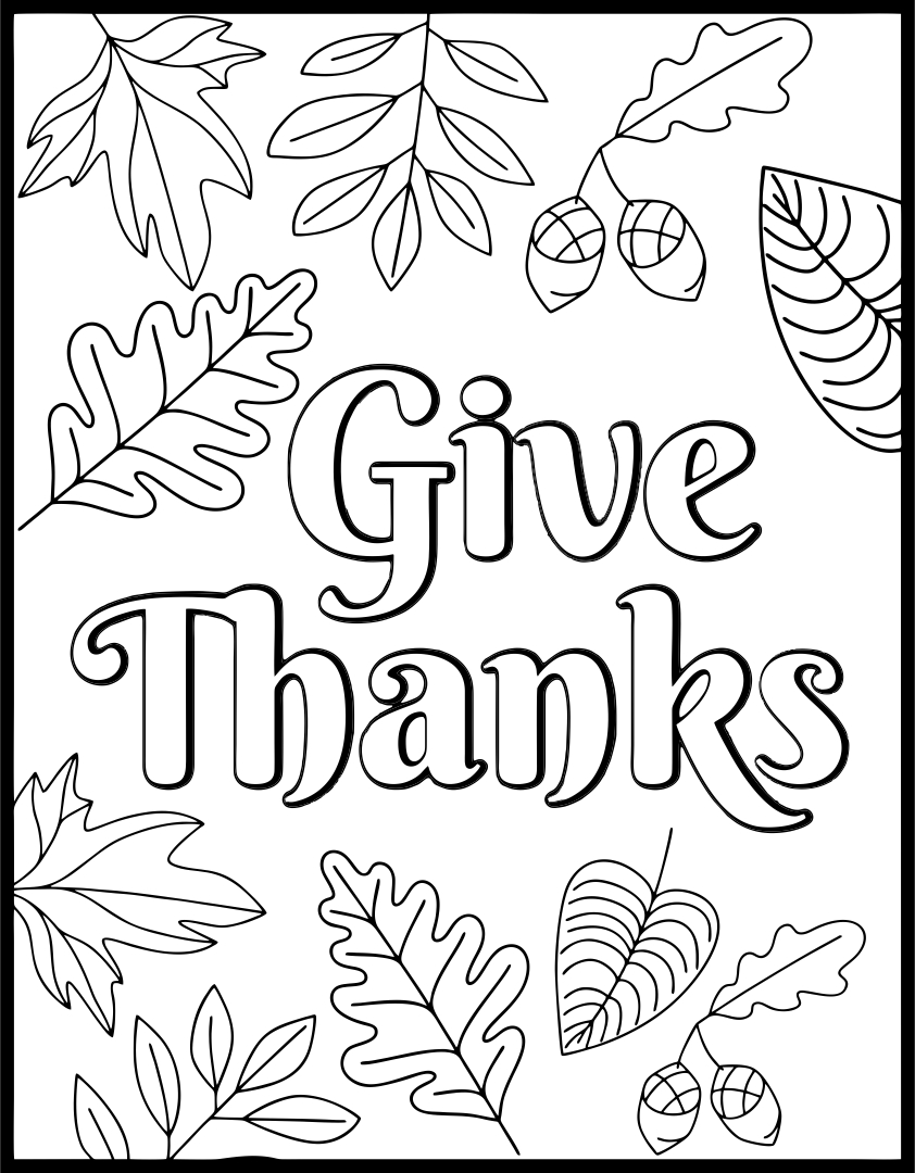 Printable Thanksgiving Activity Sheet