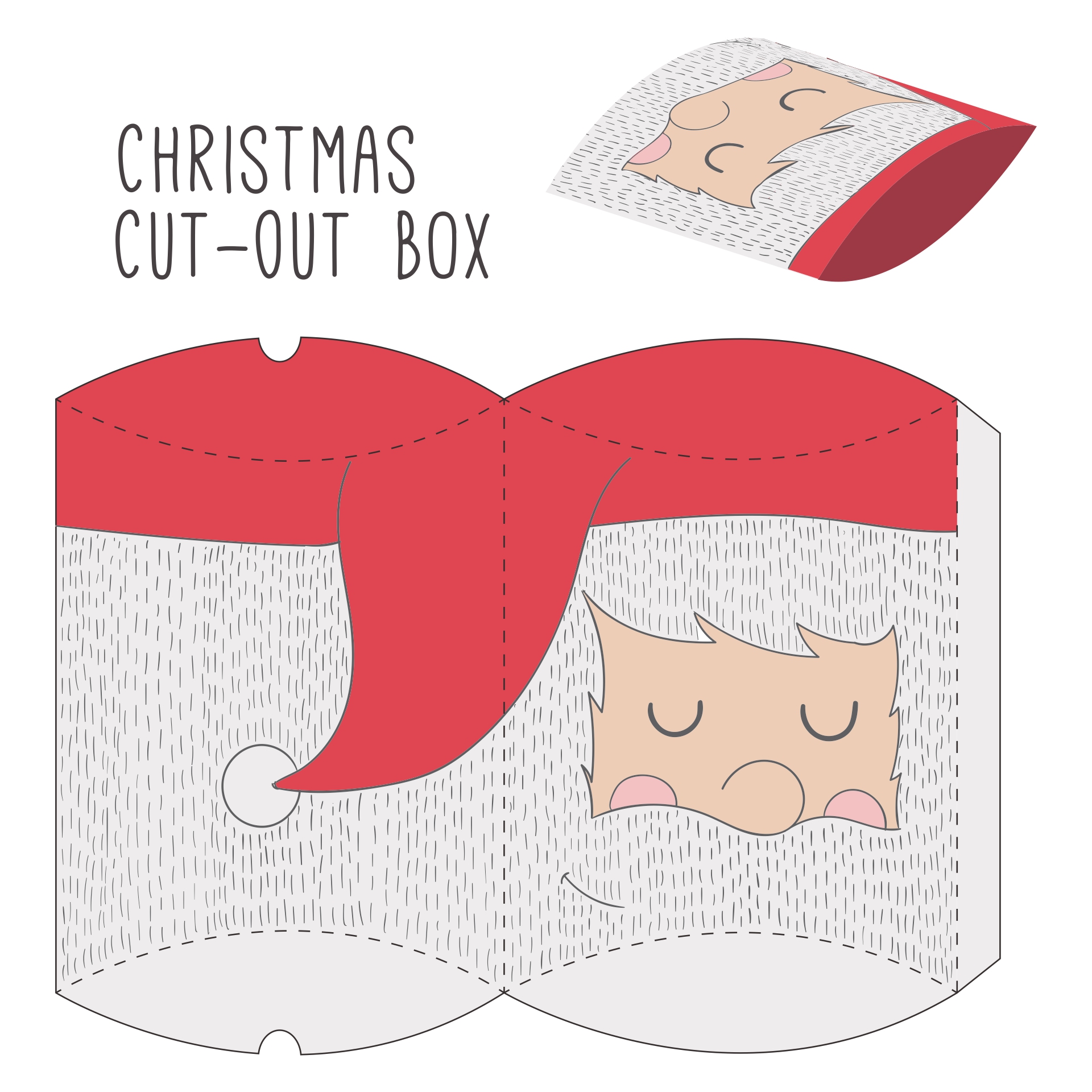 10 Best Christmas Santa Printable Paper Box Templates PDF for Free at ...