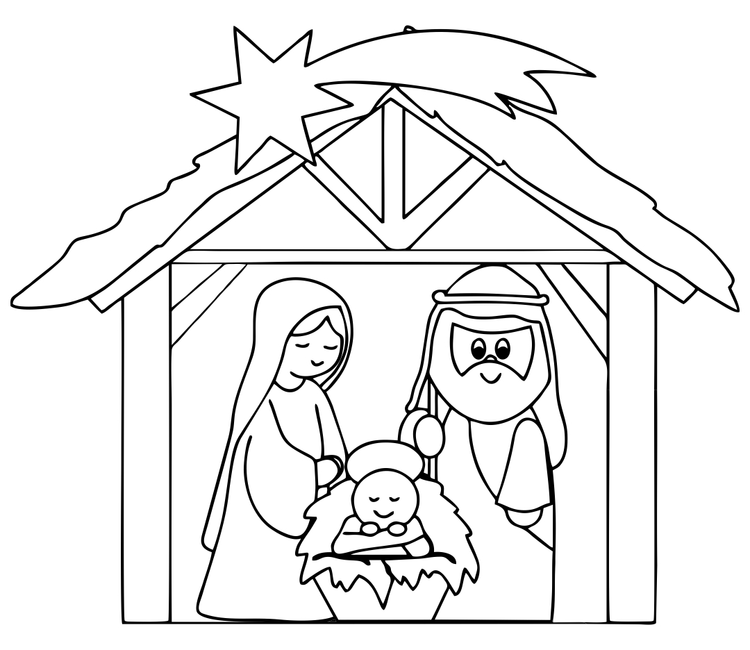 Printable Christmas Nativity Coloring Pages