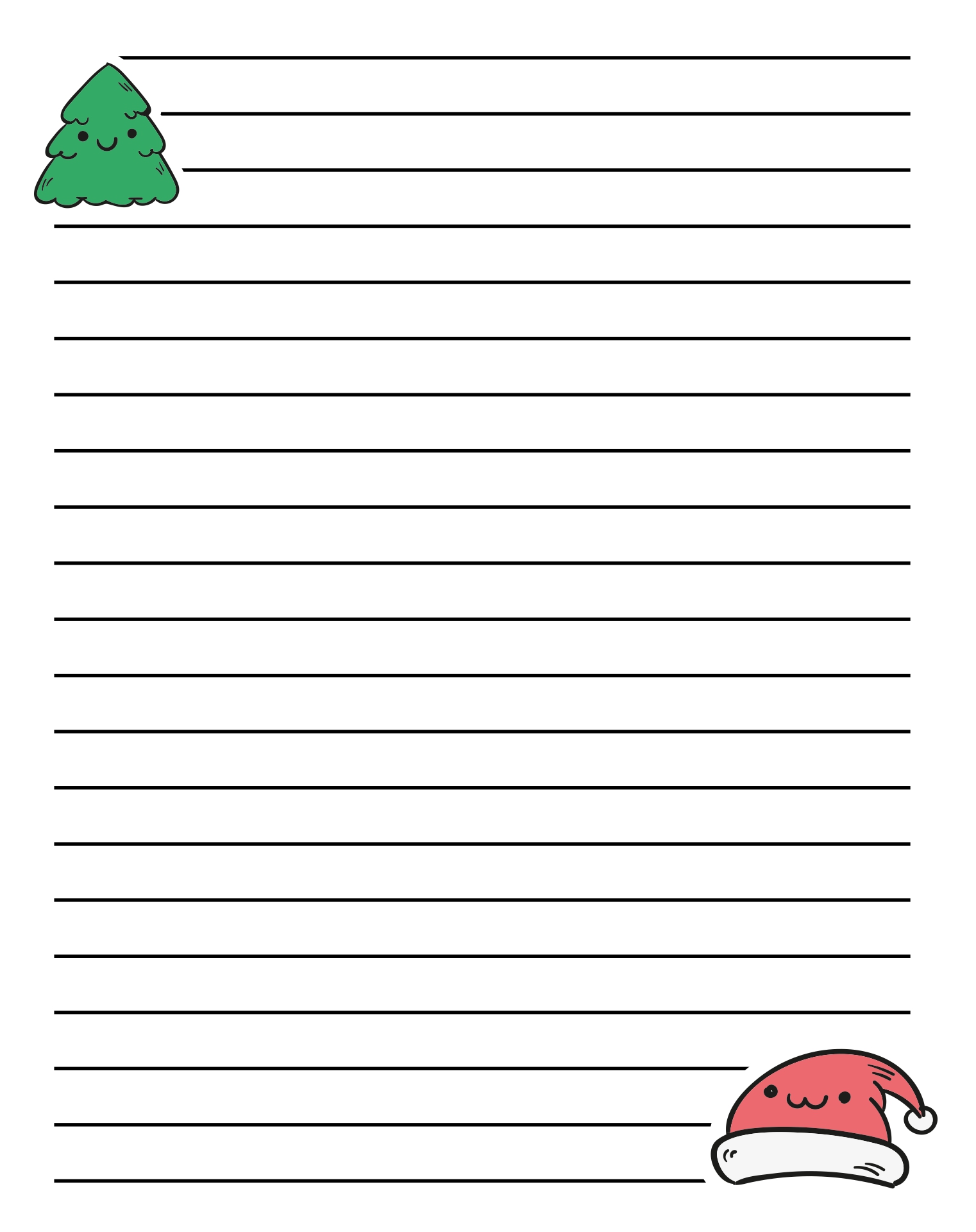 Christmas Writing Paper Template Printable