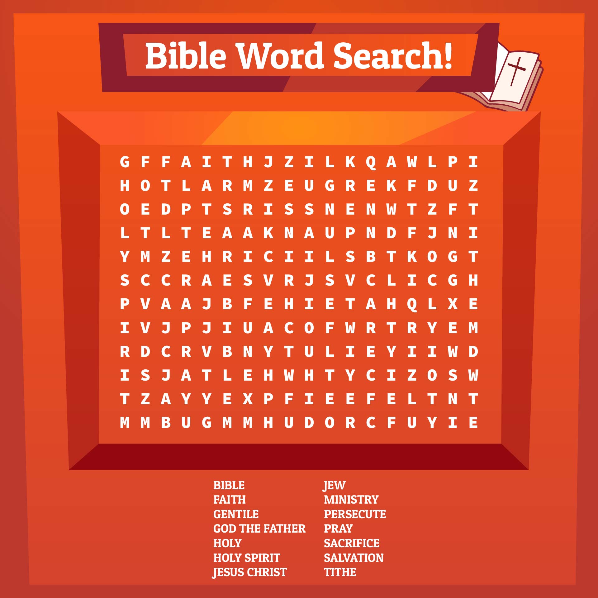 Bible Word Search Puzzles for Kids