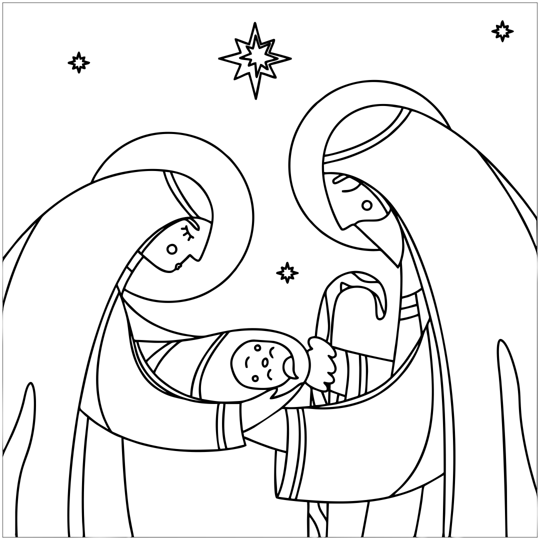 15 Best Printable Christmas Nativity Coloring Pages Pdf For Free At