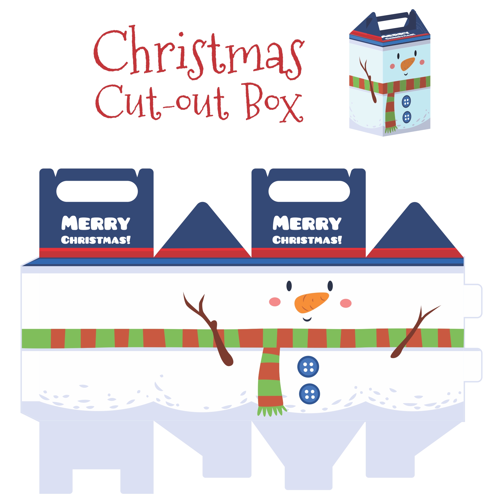 Printable Christmas Box Template