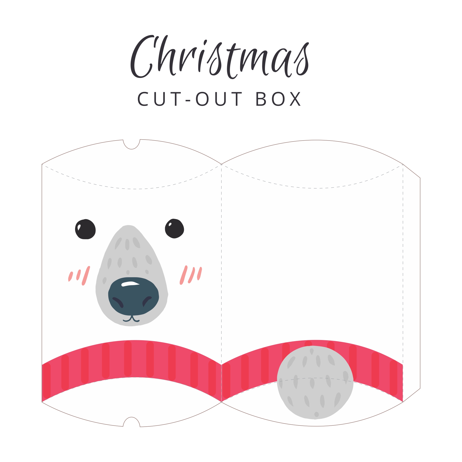 Printable Christmas Gift Box Template
