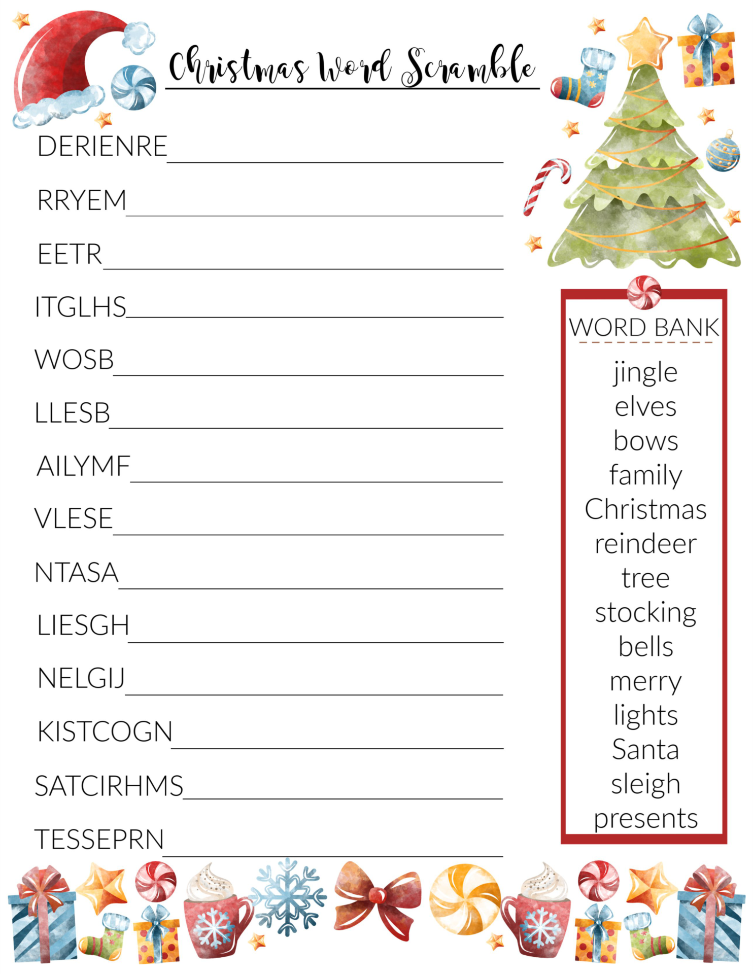 Christmas Games Activities 7 Free PDF Printables Printablee