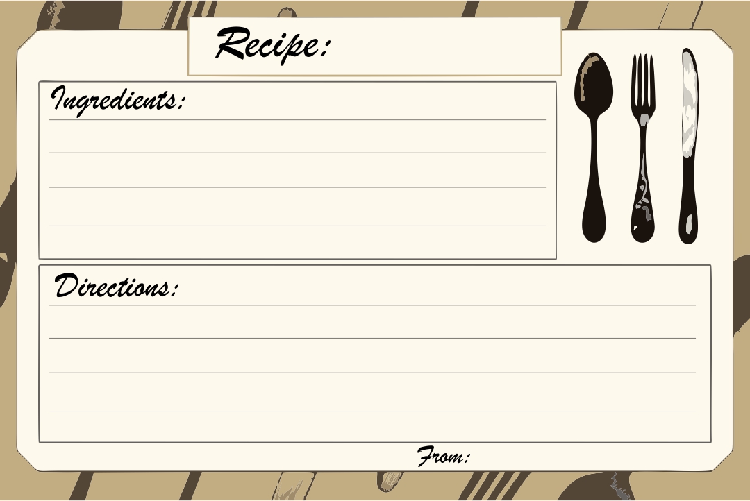 10 Best Free Printable Recipe Pages 8.5X11