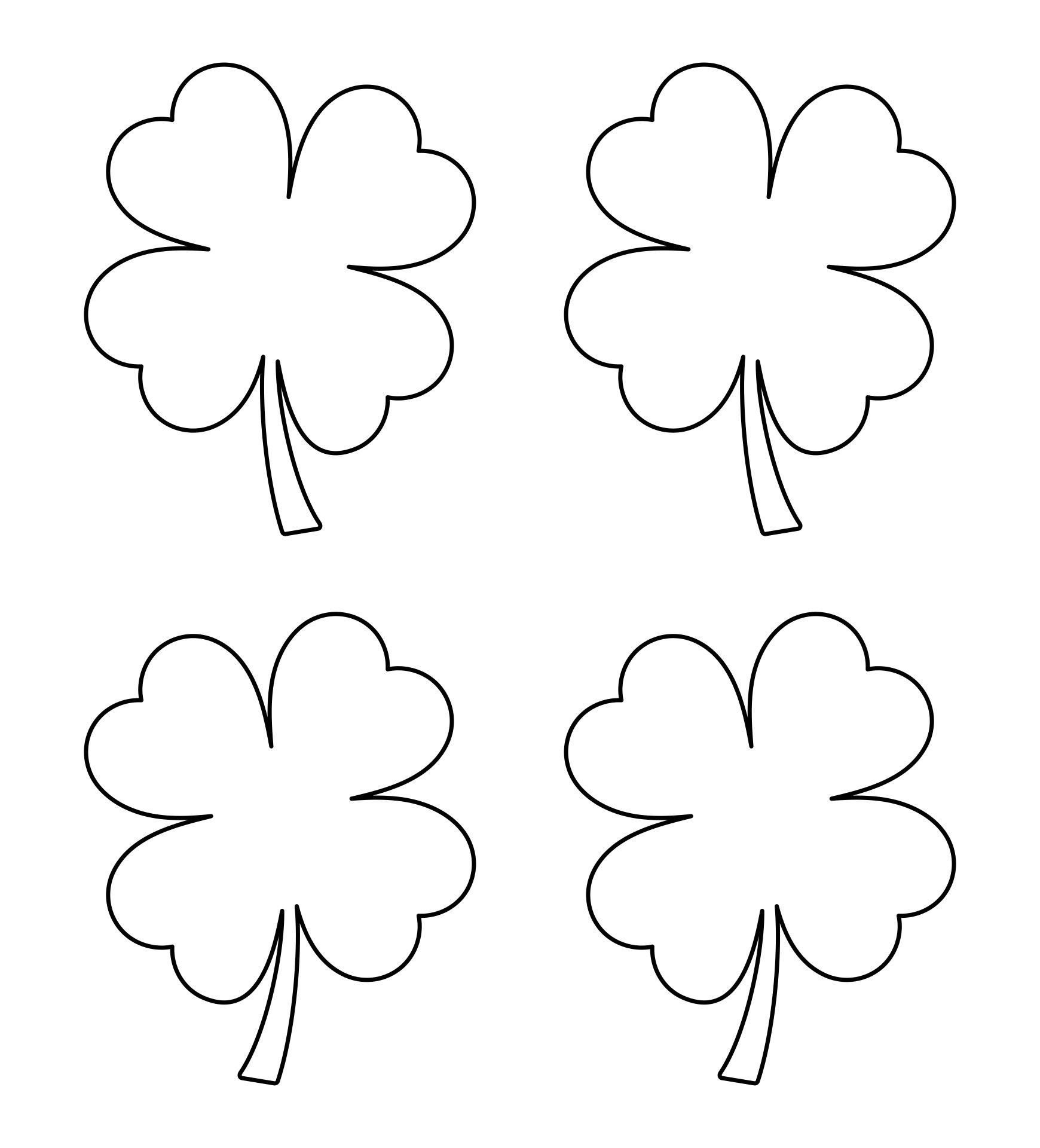 4 leaf clover template