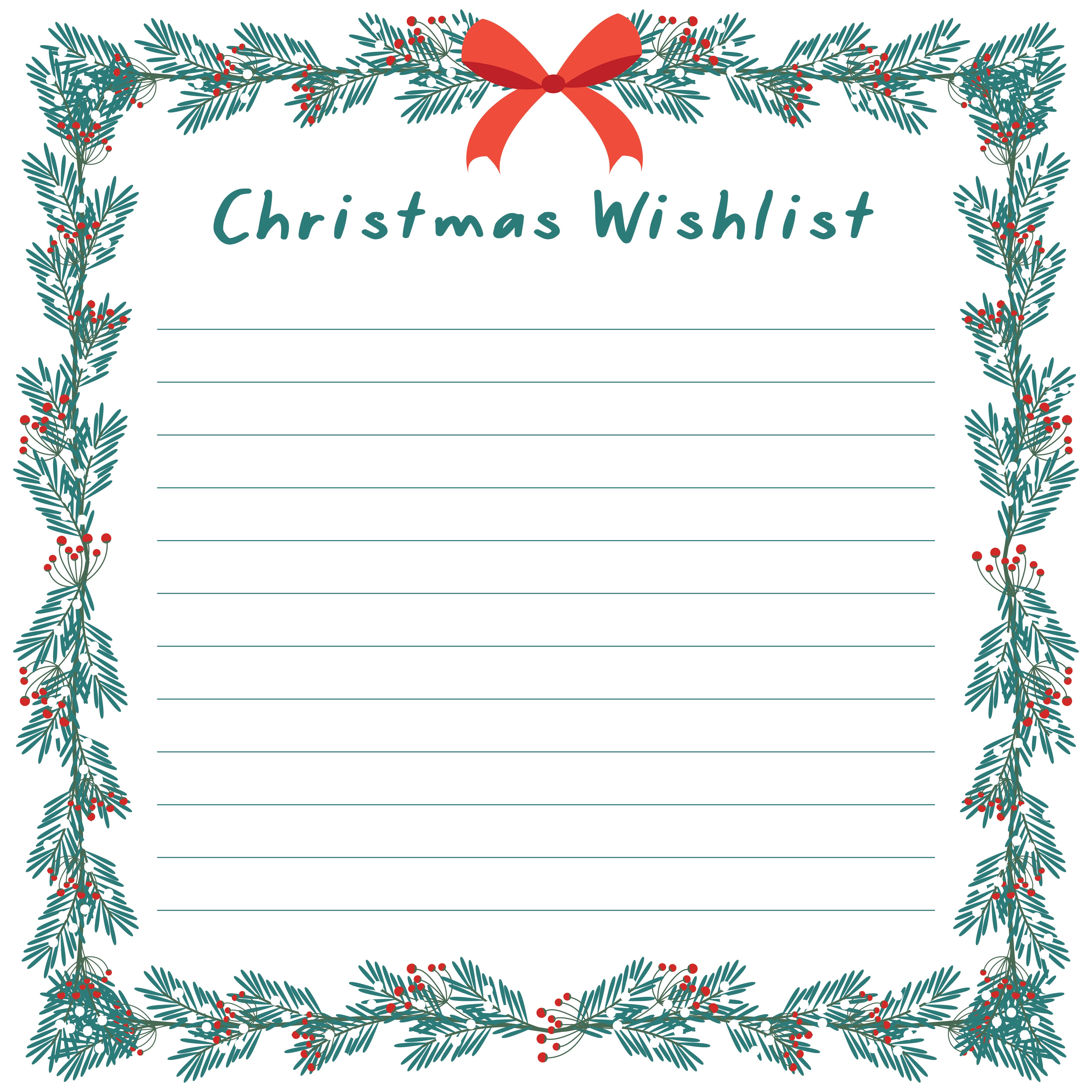 5 Best Blank Christmas Wish List Printable Images And Photos Finder