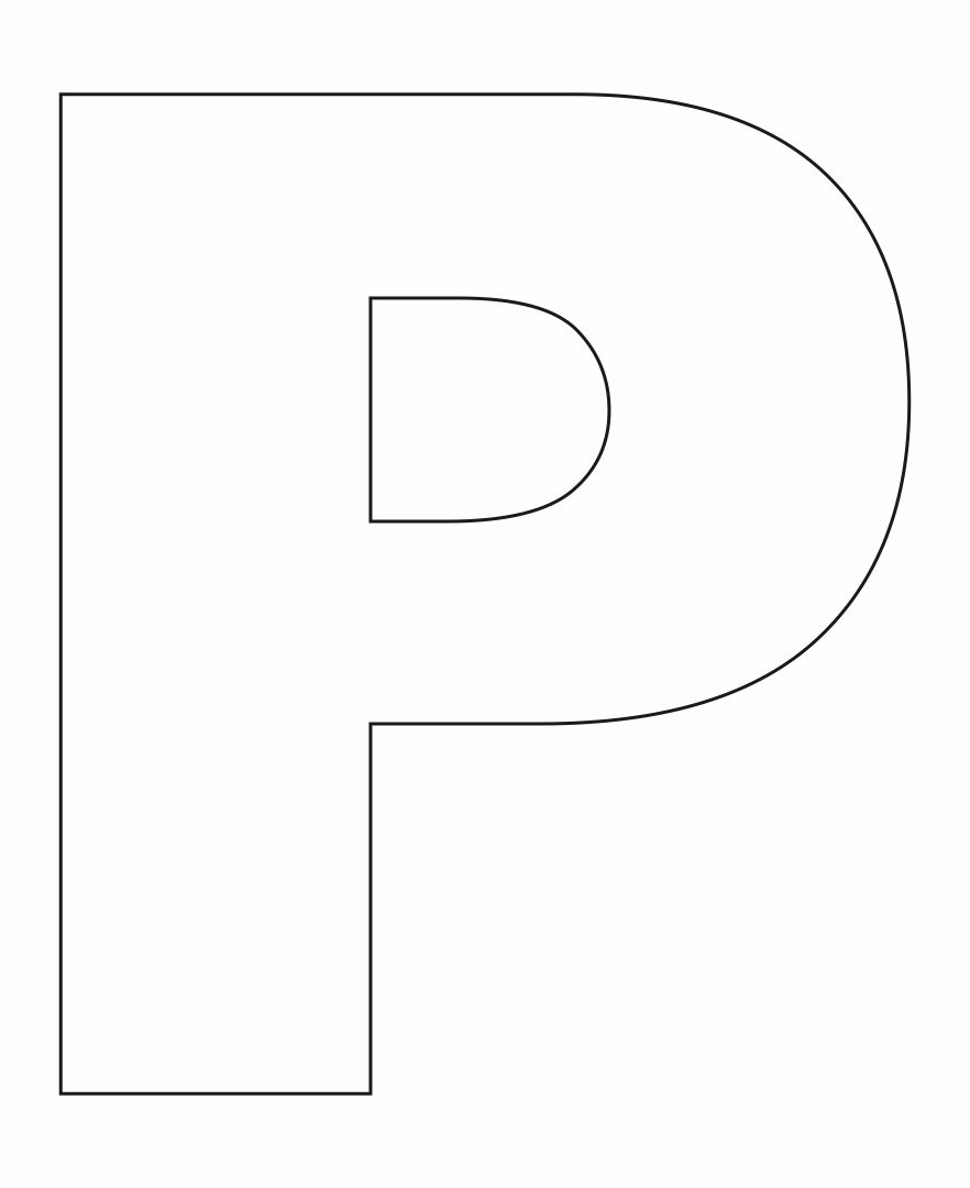 Large Printable Alphabet Letter P Template