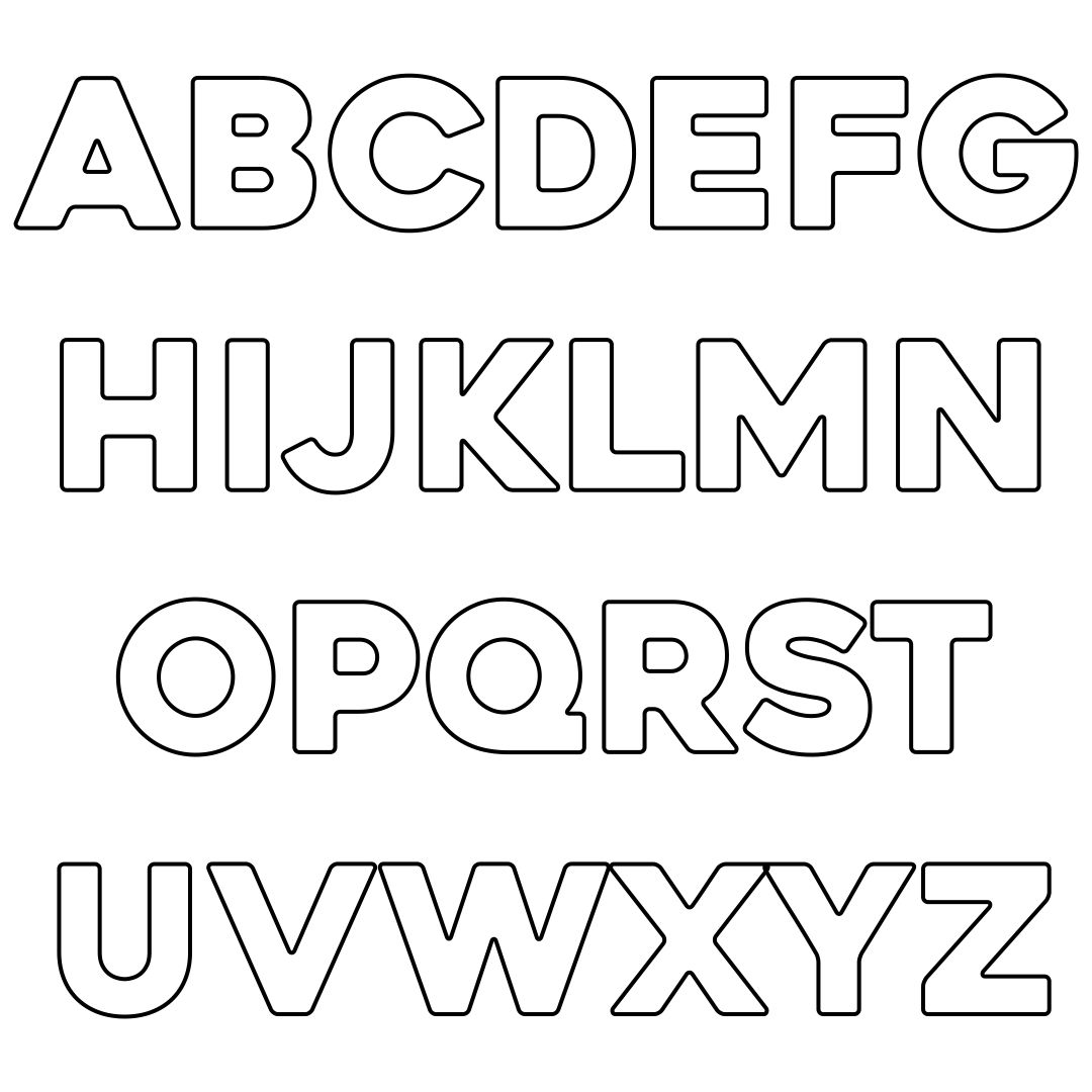 Large Size Alphabet Letter Printable Template