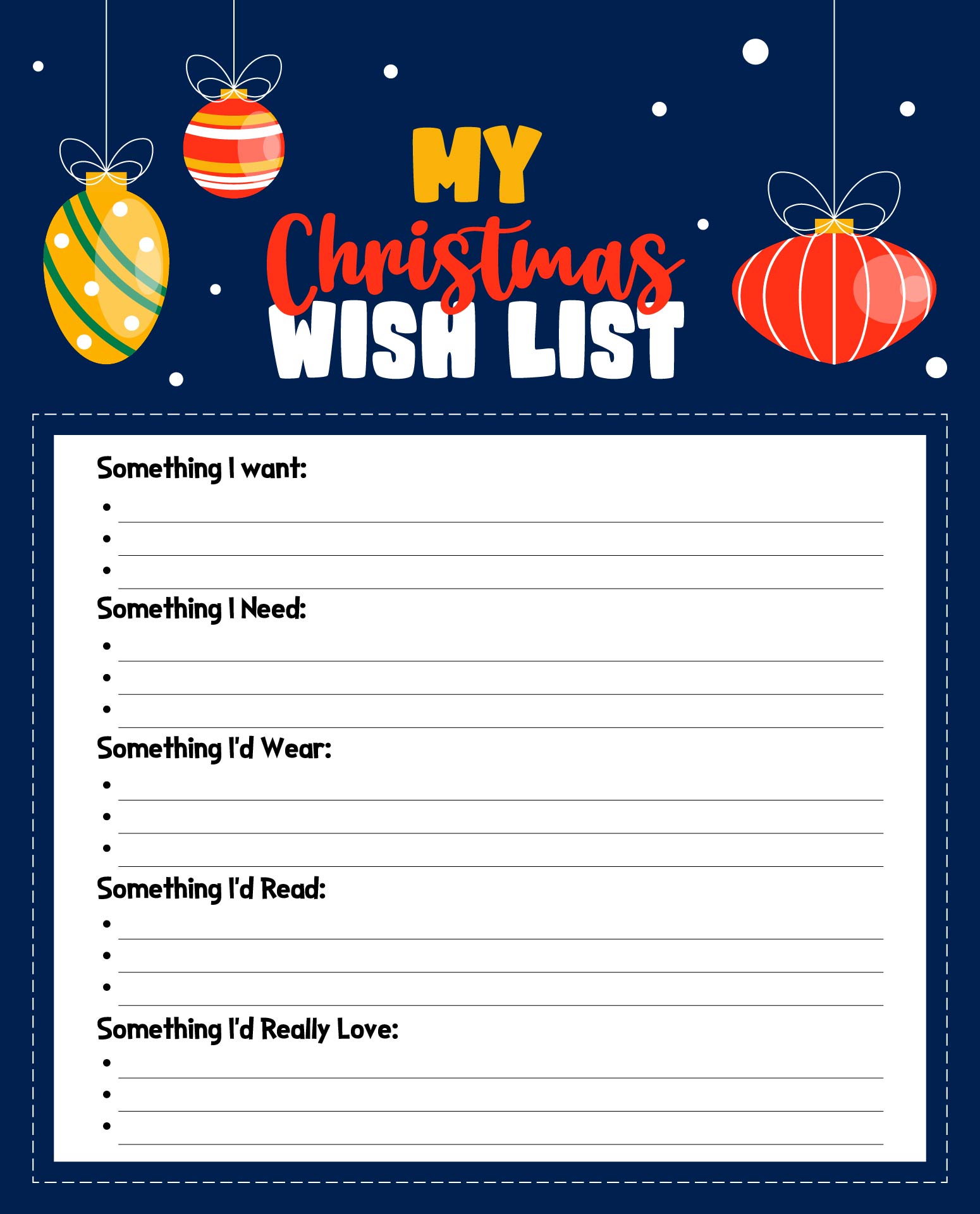 christmas wishlist essay