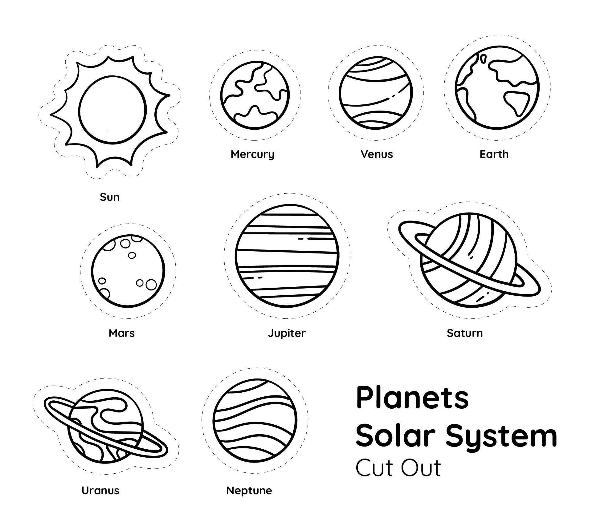 Free Printable Planets To Cut Out